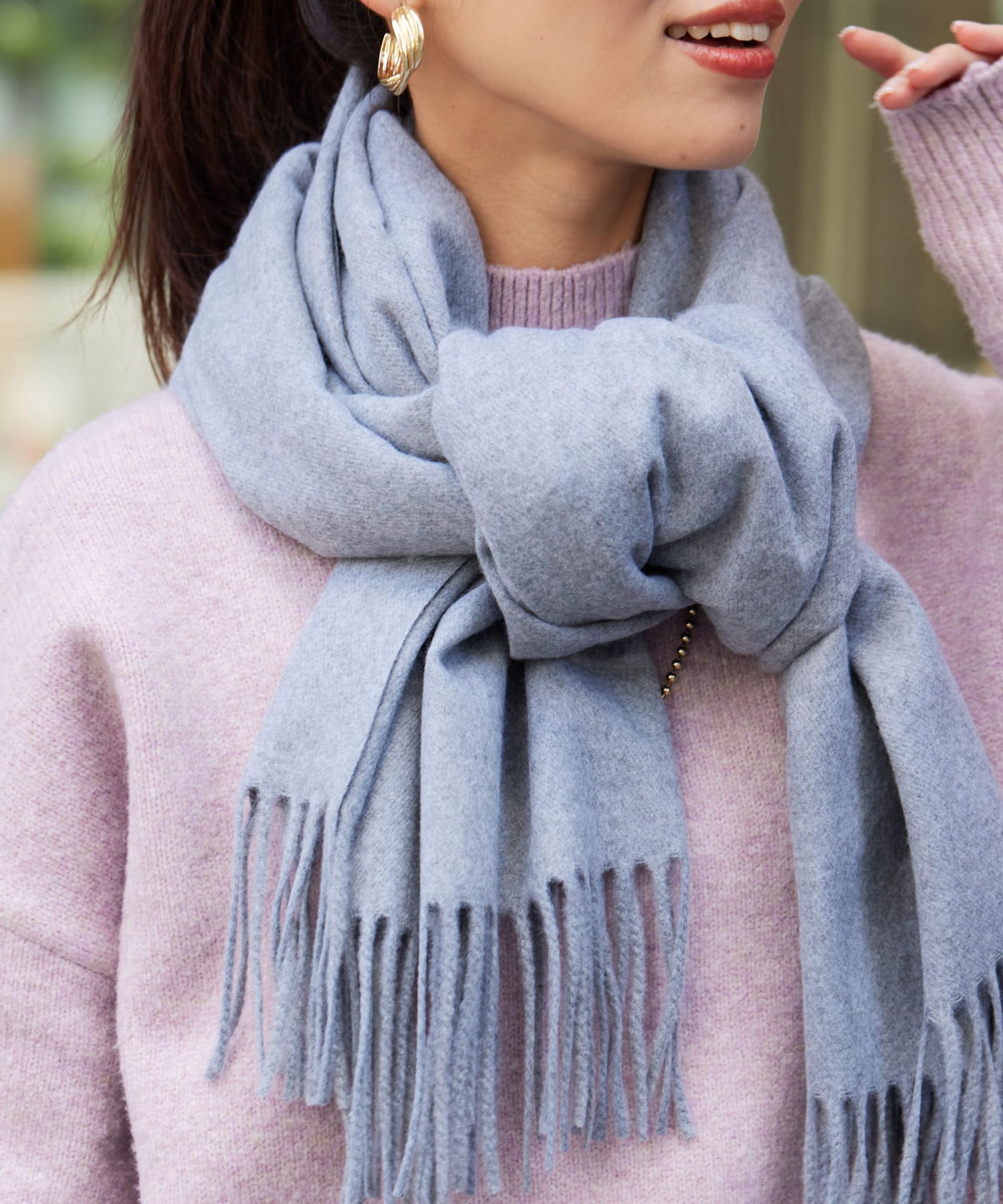 Chez toi(シェトワ) ウール混ムジストール