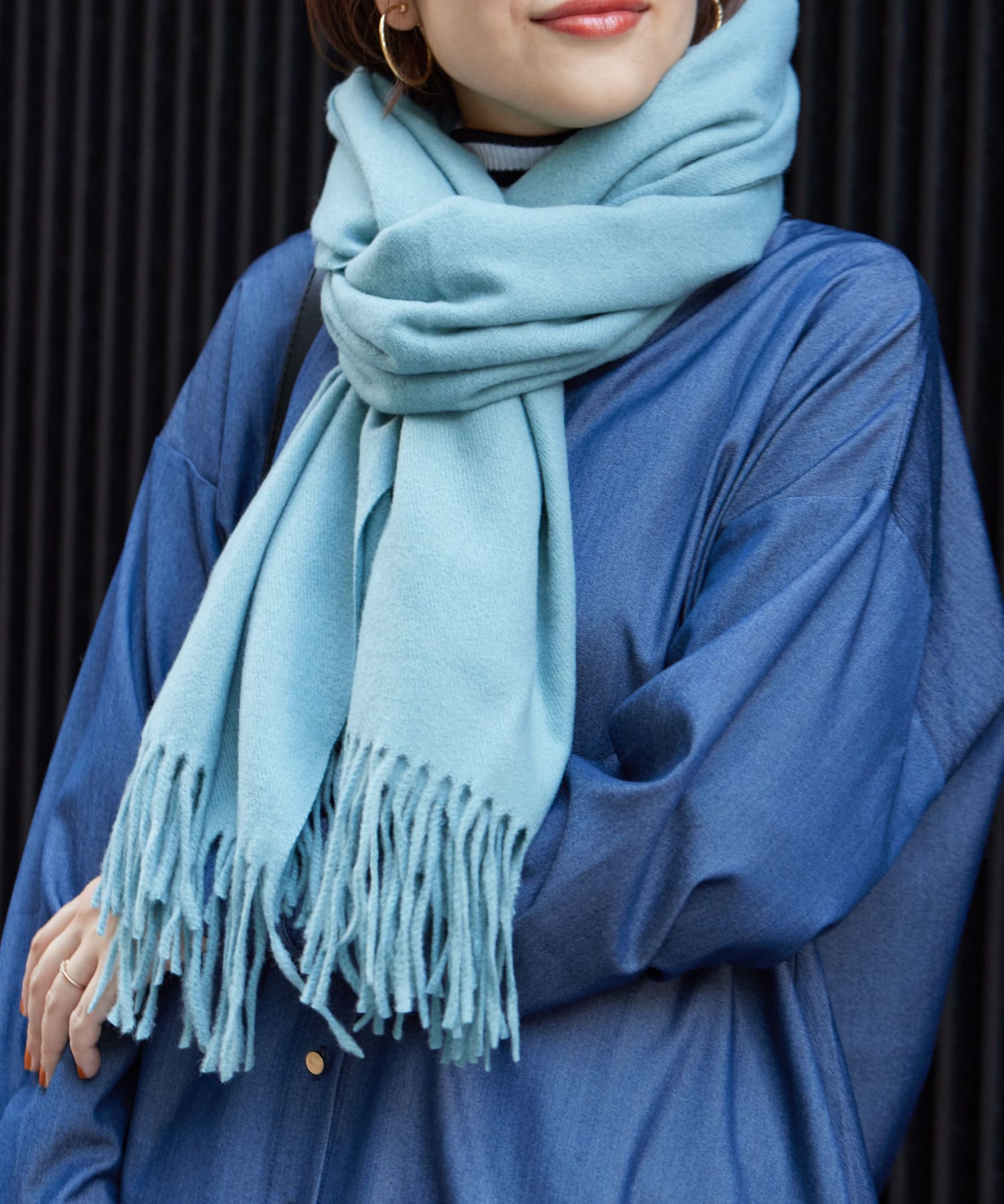 Chez toi(シェトワ) ウール混ムジストール