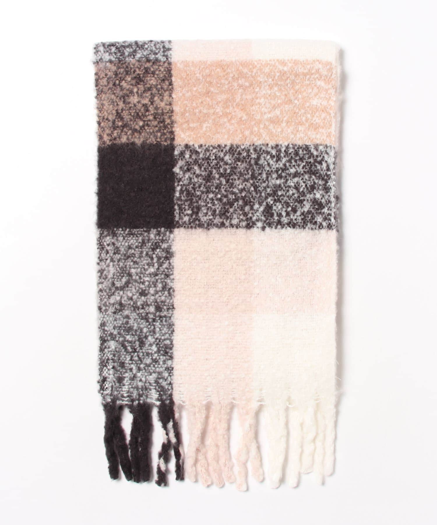 Chez toi(シェトワ) ブロックチェックストール