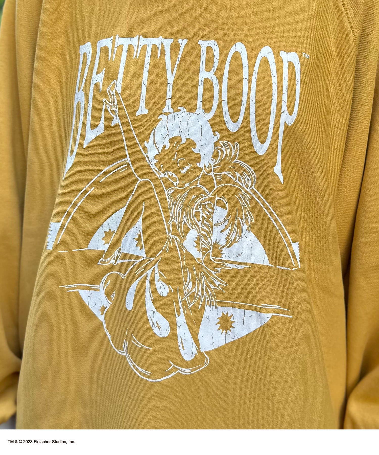 BETTY BOOP™/ベティー ブープ™】リブ配色ラグランロゴスウェット