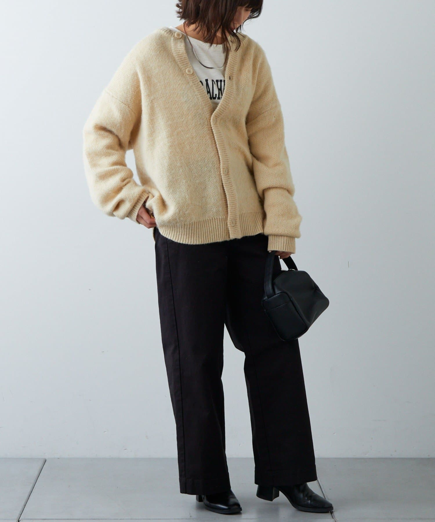 OUTLET(アウトレット) 【CIAOPANIC TYPY】 柄アソートシャギークルーネックカーディガン