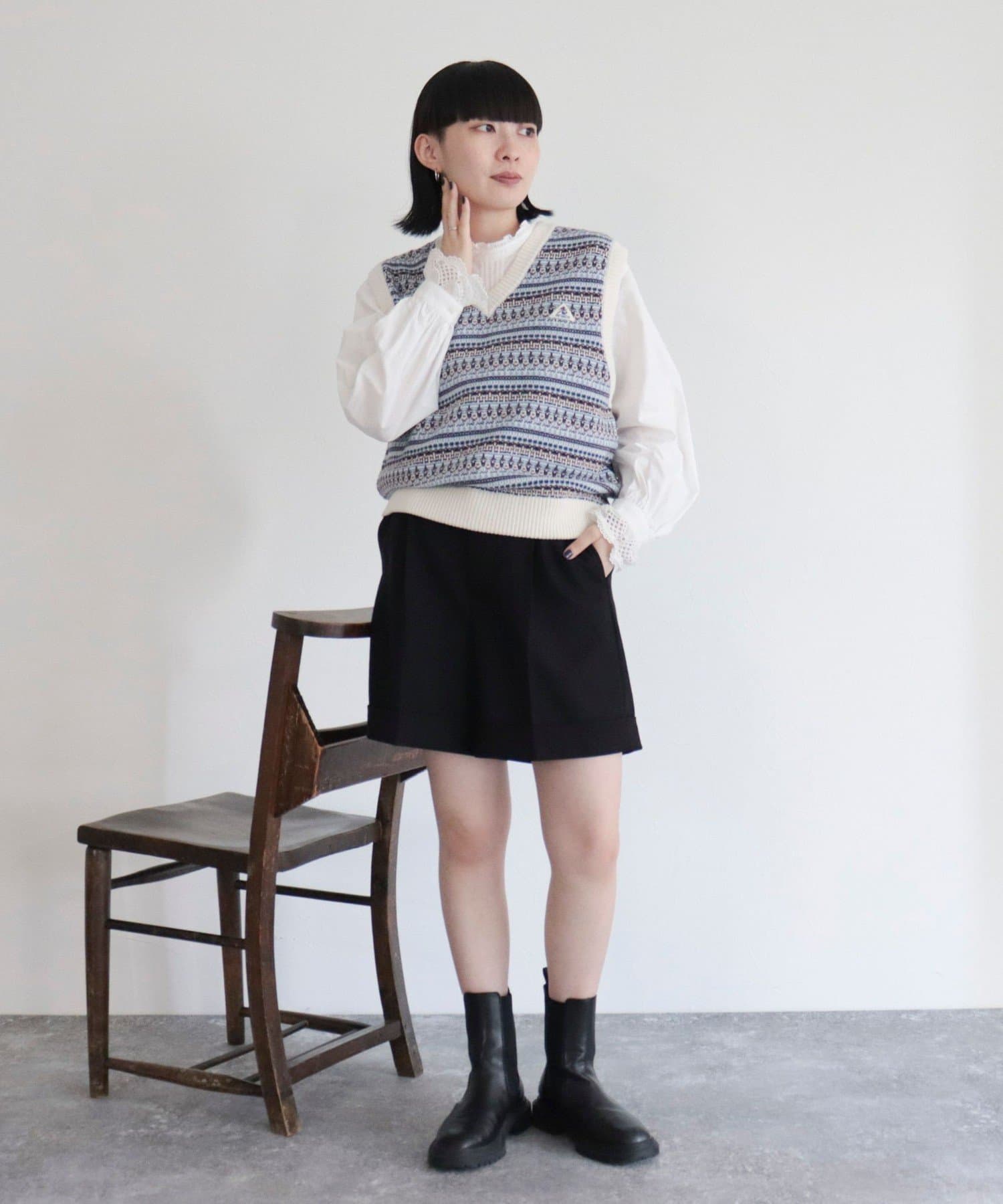 GEVACO/ゲバコ】ジャガードニットベスト | FREDY & GLOSTER