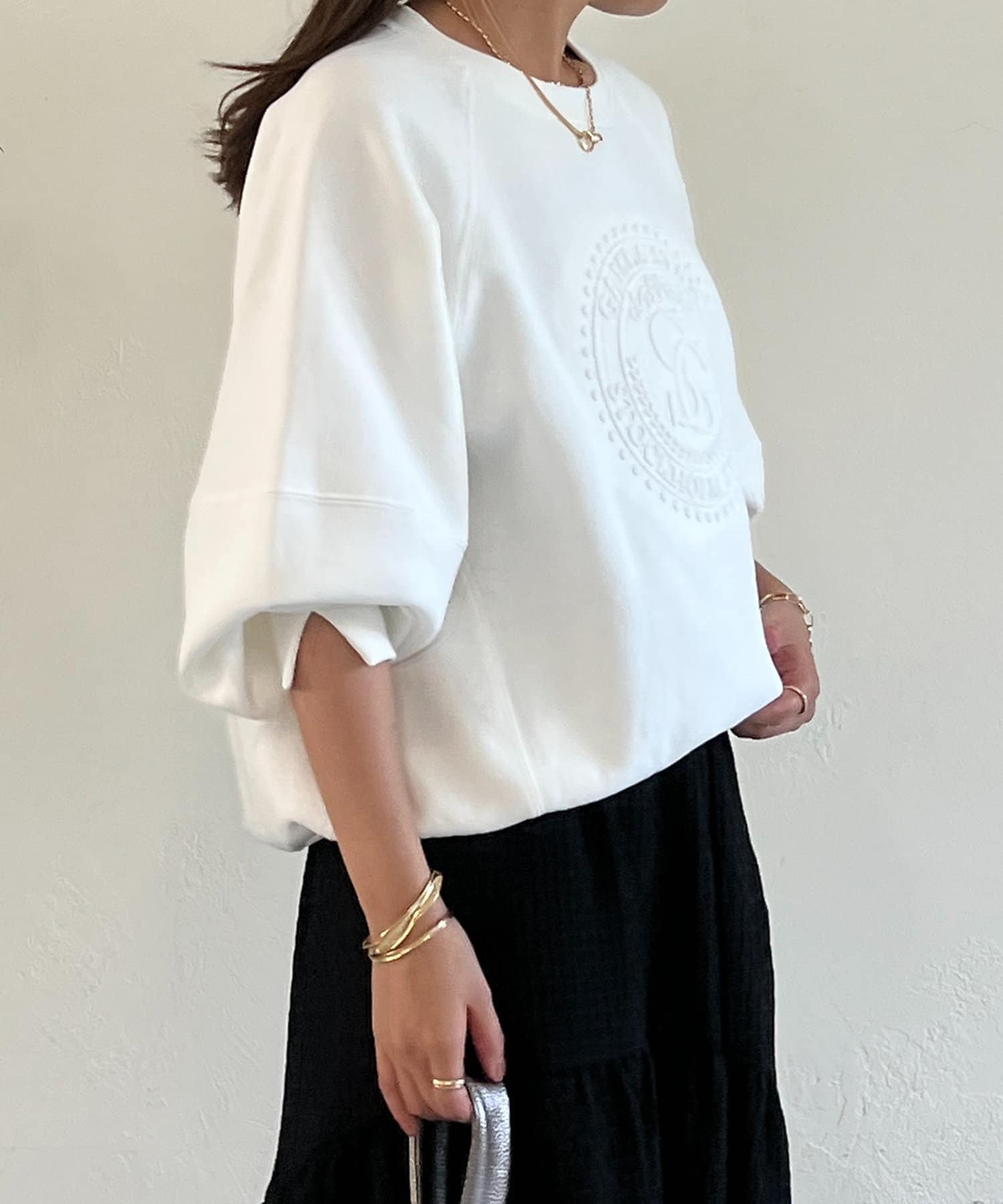 UNOF ウノフ LAYERED KNIT TOPS - トップス