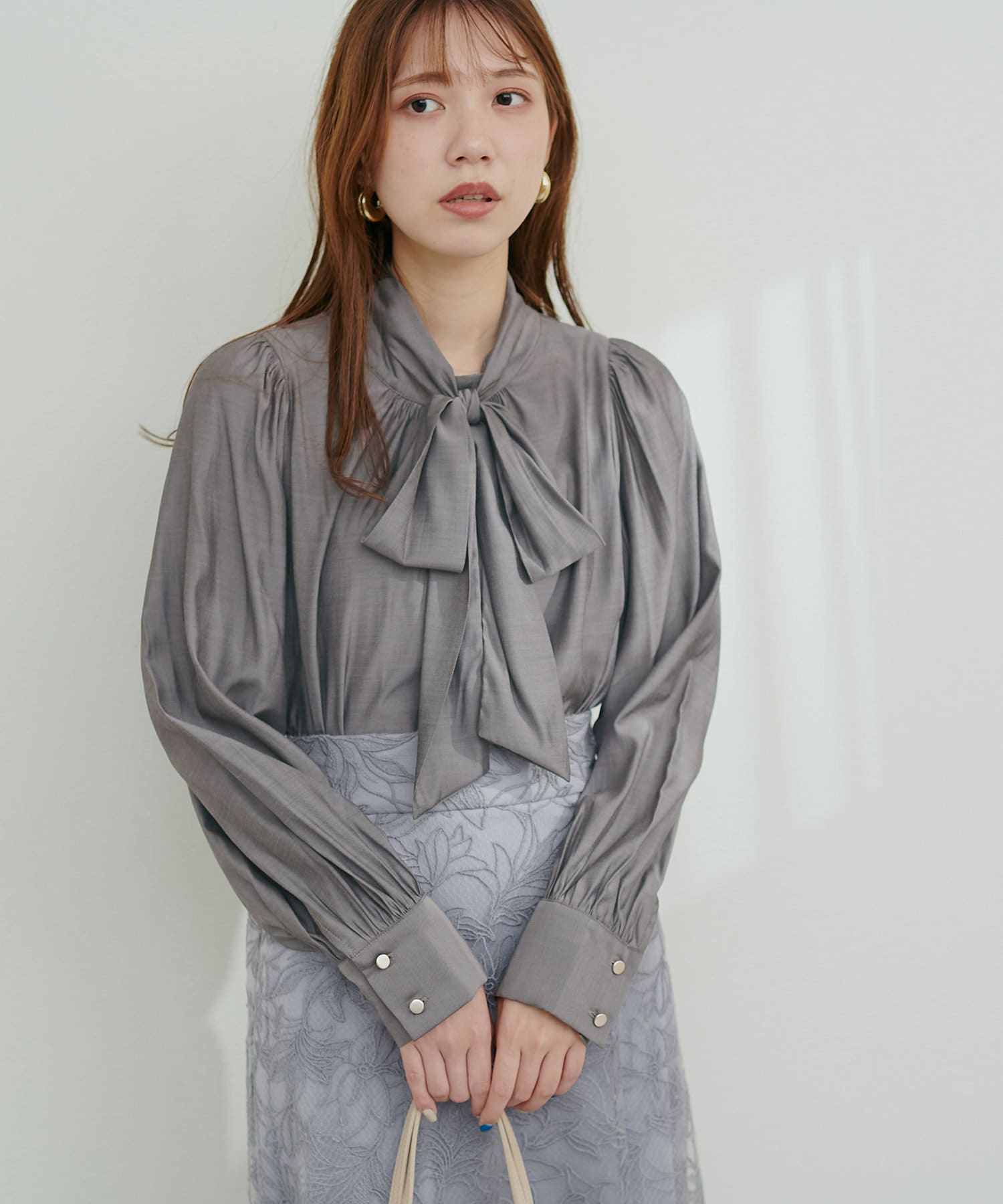 保護 新品 LISIERE No Collar 2way Blouse ブラウス - トップス