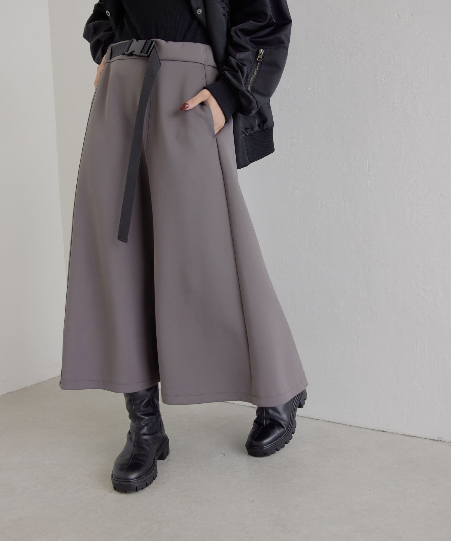 色黒スミスタイル フレアースカート - ロングスカート