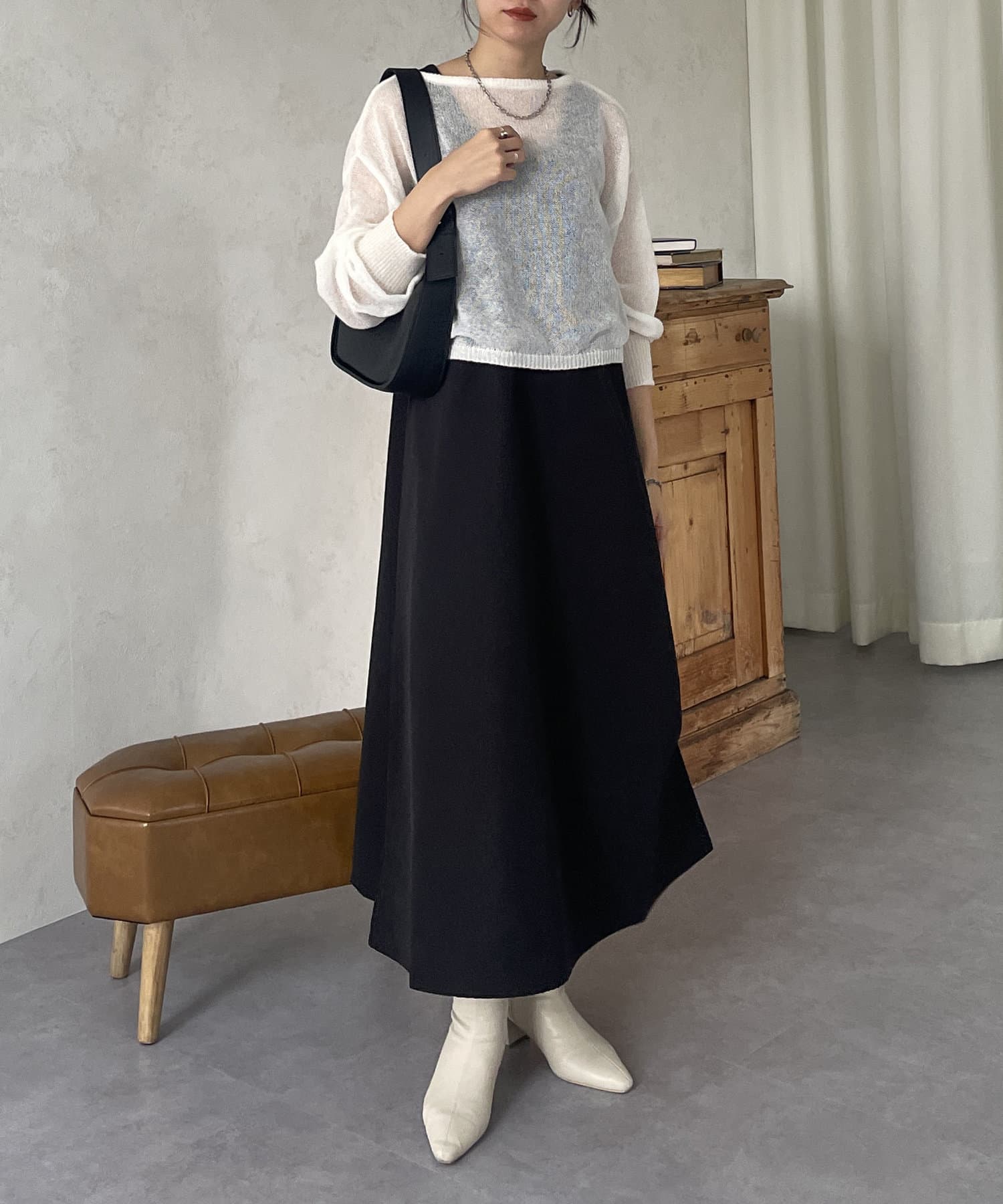 Thevon.(ゼヴォン) 起毛シアーニットSETキャミワンピース
