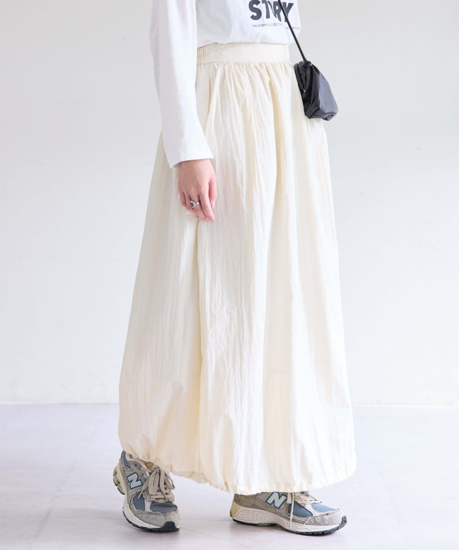 ナイロンコクーン裾ドロストボリュームスカート | CIAOPANIC TYPY