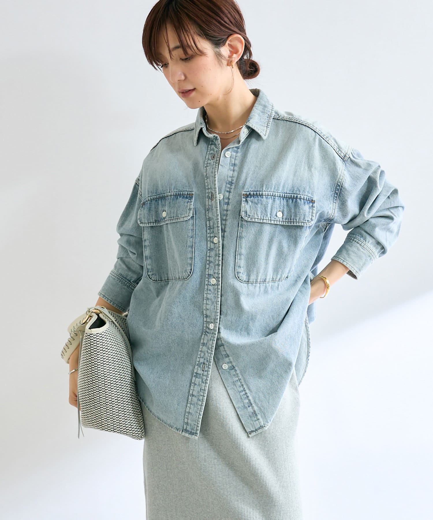 VAULTROOM DENIM OVERSHIRT NATURALサイズL 期間限定60％OFF ...