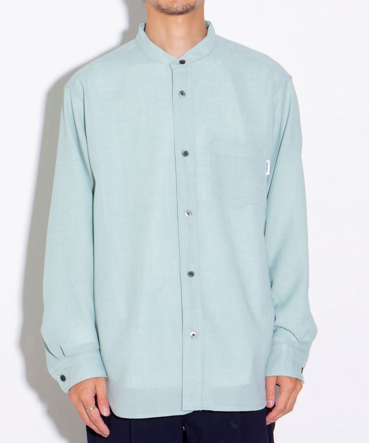 FREDY & GLOSTER(フレディ アンド グロスター) 【GLOSTER】EVALET メッシュバンドカラーシャツ 日本製