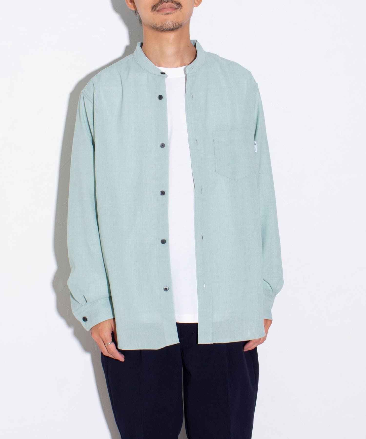 FREDY & GLOSTER(フレディ アンド グロスター) 【GLOSTER】EVALET メッシュバンドカラーシャツ 日本製