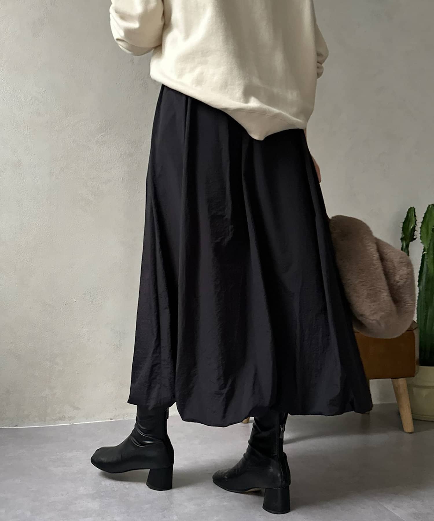 DOUDOU(ドゥドゥ) 【WEB限定】ヴィンテージメモリーバルーンスカート