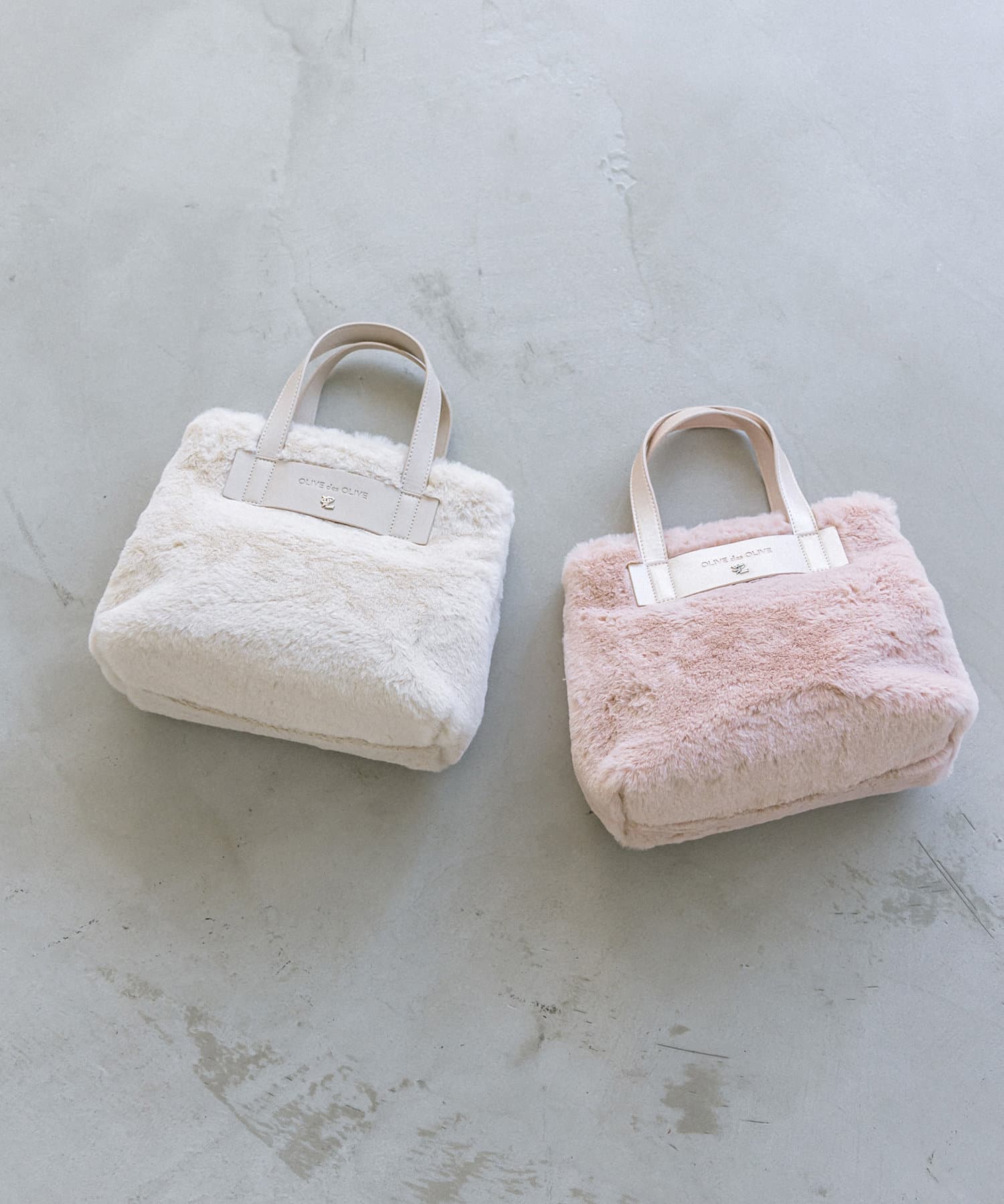 エンブレム付きファーミニトートバッグ | OLIVE des OLIVE(オリーブ デ