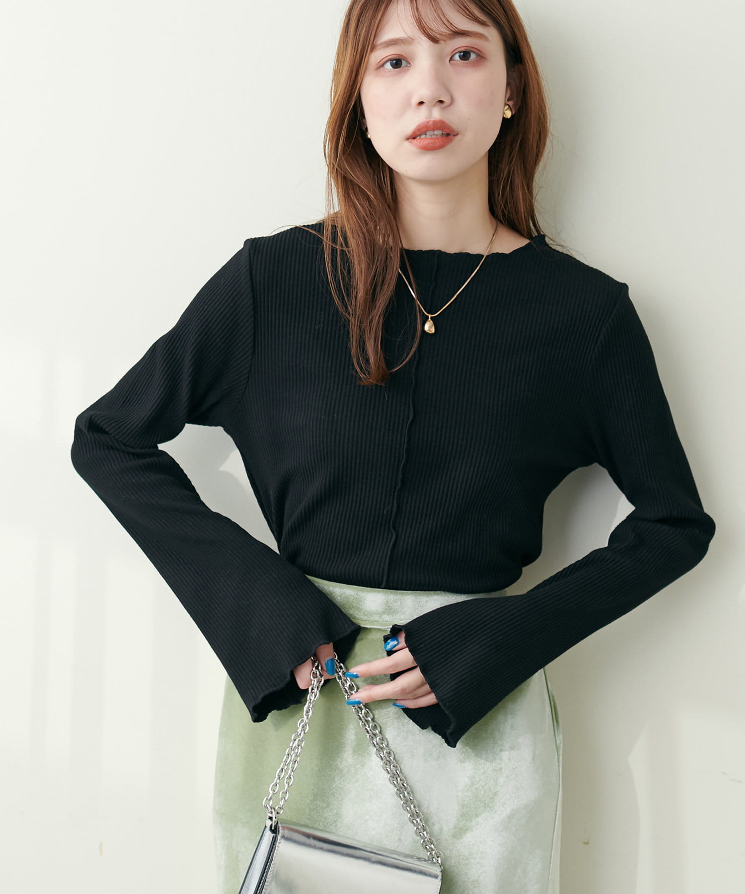 natural couture(ナチュラルクチュール) 前後2WAYメロウプルオーバー