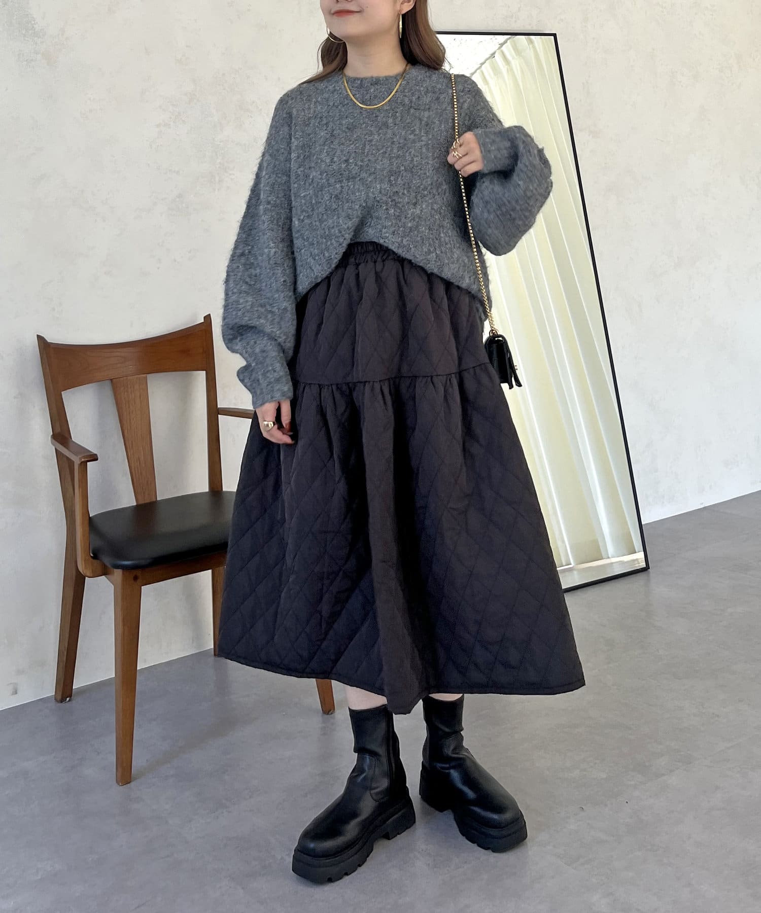 prose verse(プロズヴェール) アルパカタッチふわふわニット