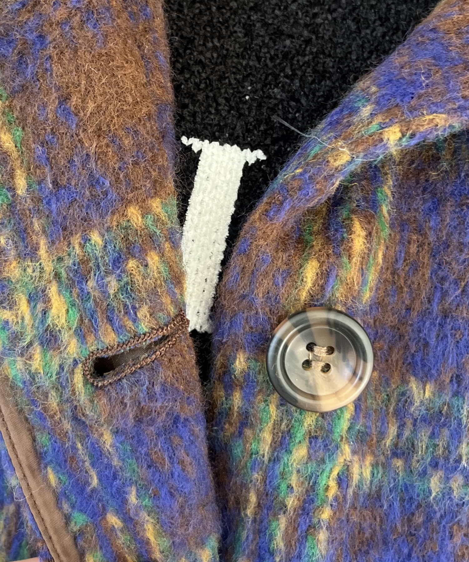 prose verse(プロズヴェール) スタンドカラーチェックロングコート