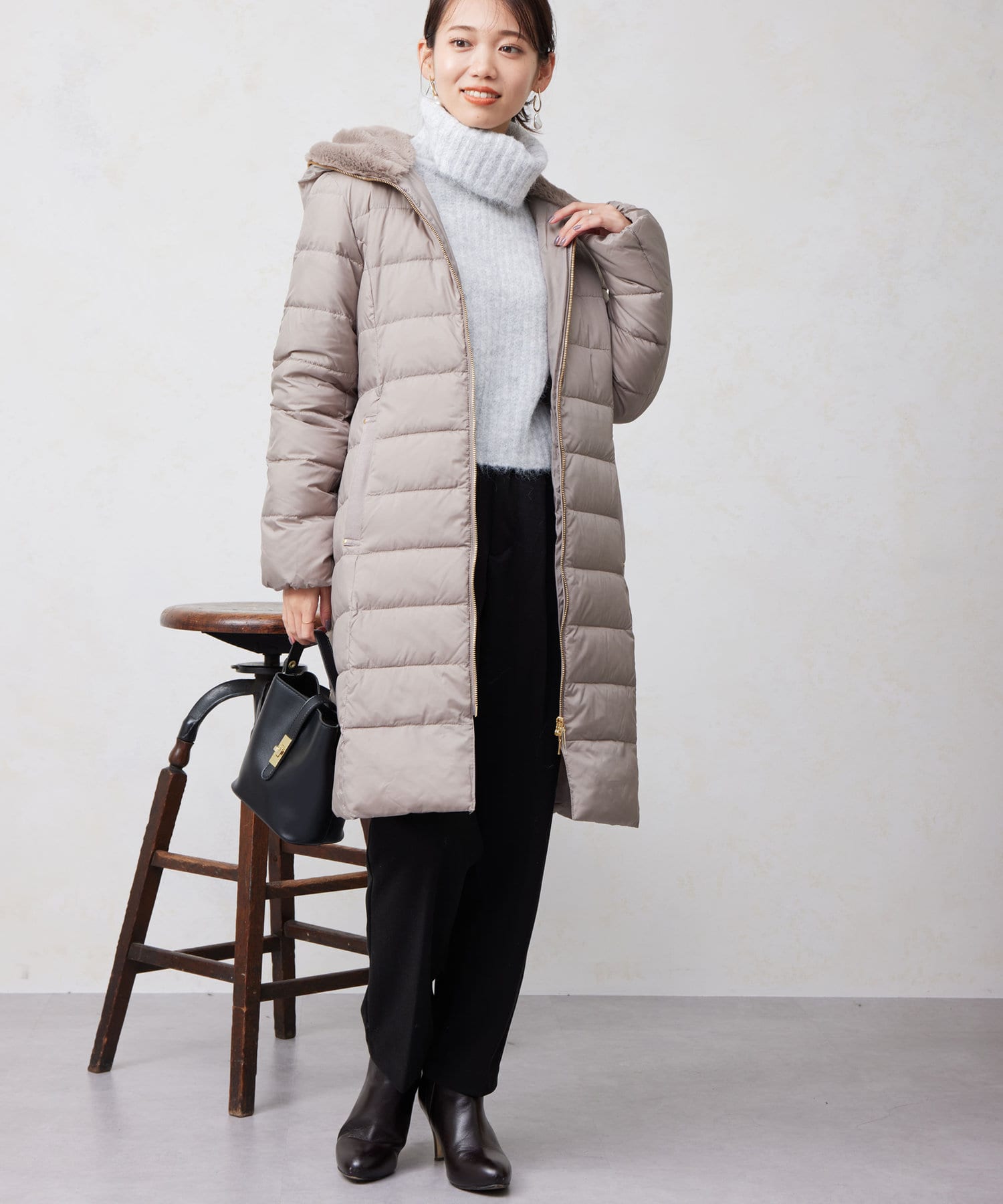 Chez toi｜フードロングダウン | Rakuten Fashion(楽天