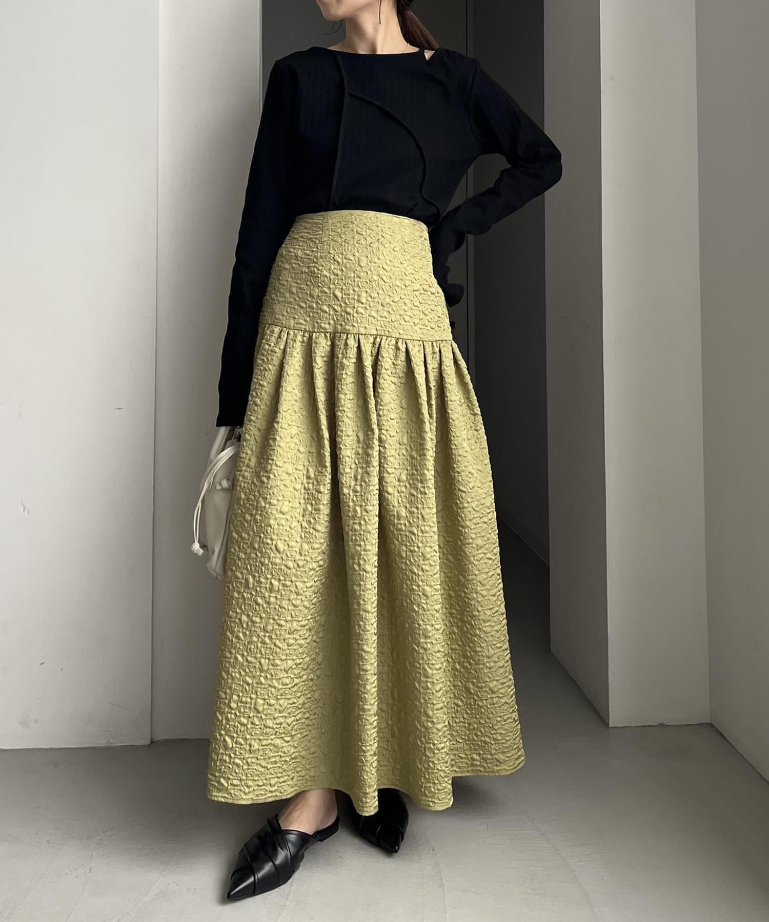 OUTLET(アウトレット) 【CAPRICIEUX LE'MAGE】フィットフレアスカート