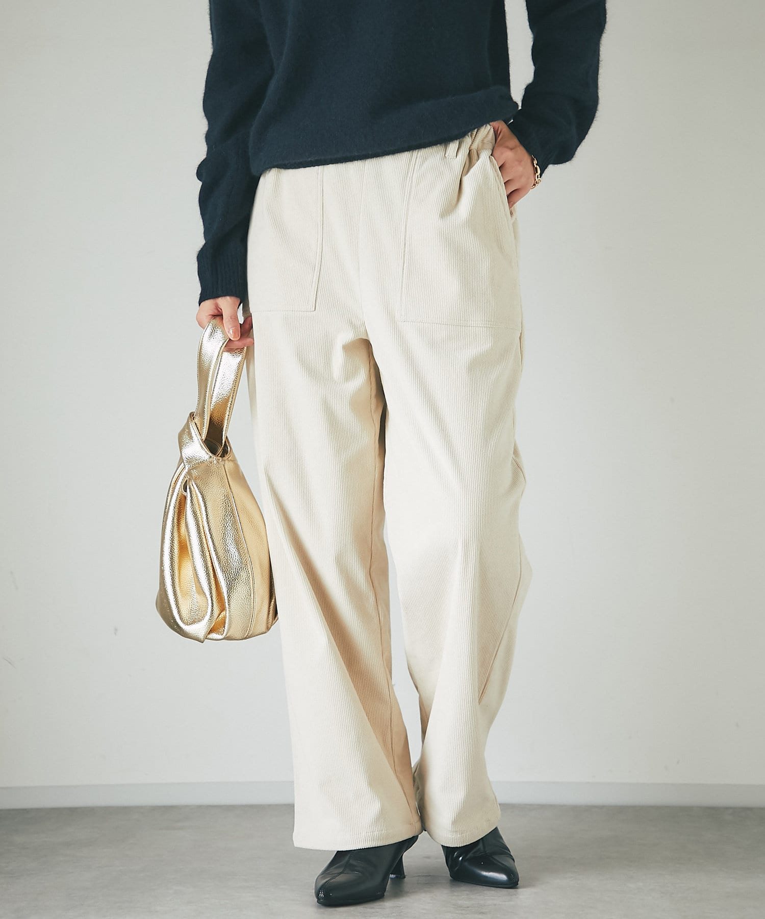 un dix cors(アンディコール) ストレッチコールパンツ