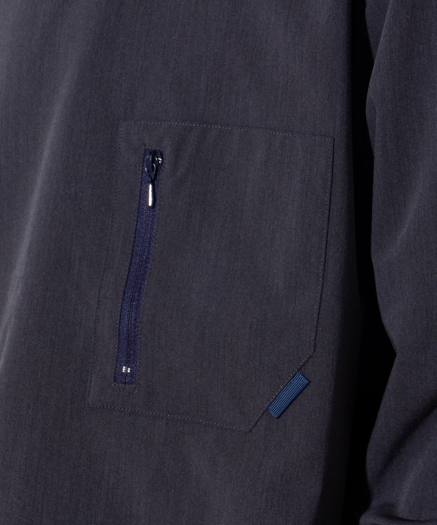 FREDY & GLOSTER(フレディ アンド グロスター) 【GLOSTER】ウールライク布帛 長袖Tシャツ 胸ジップポケット