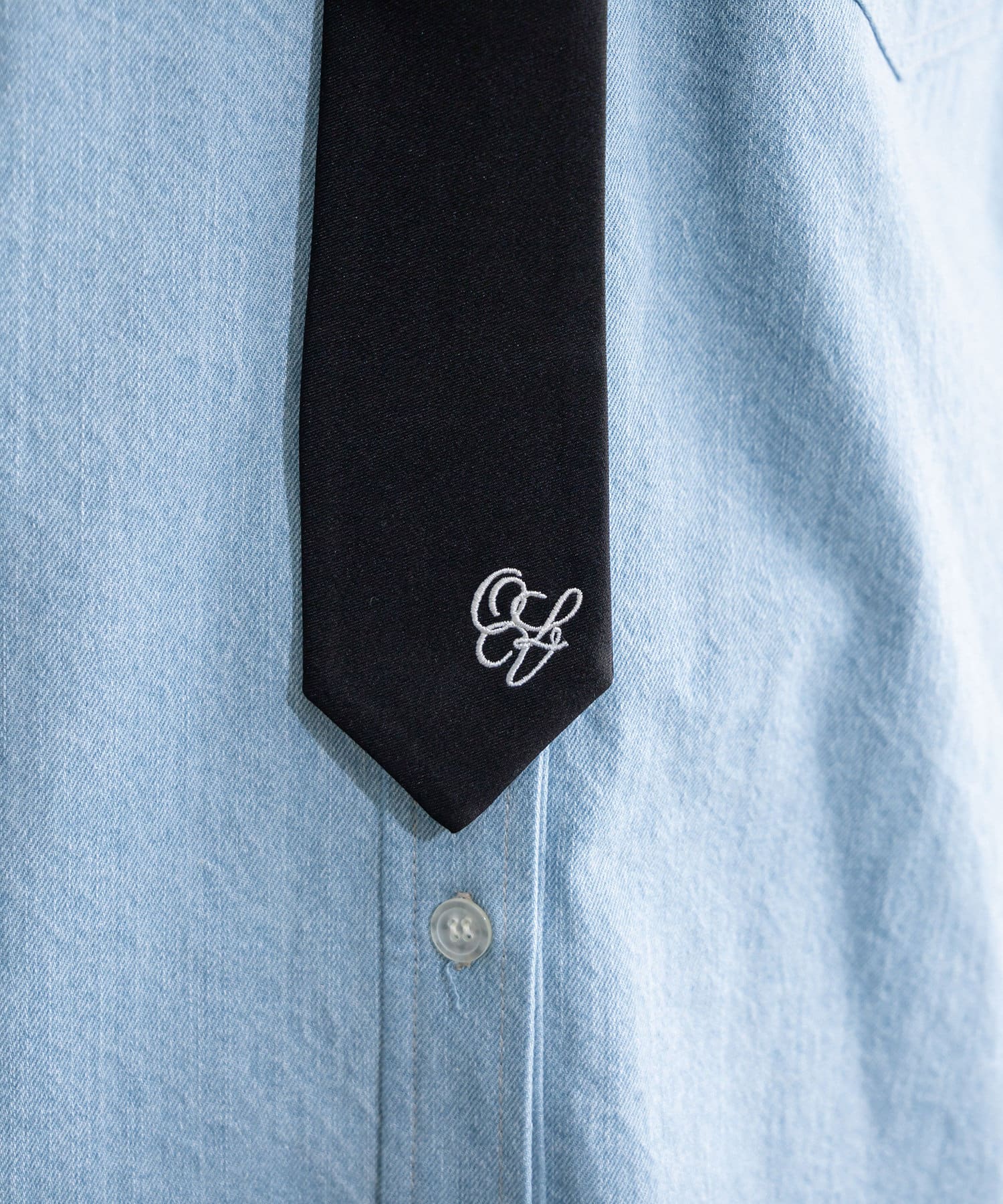 OLIVE des OLIVE(オリーブ デ オリーブ) ネクタイ付きチュニックシャツ
