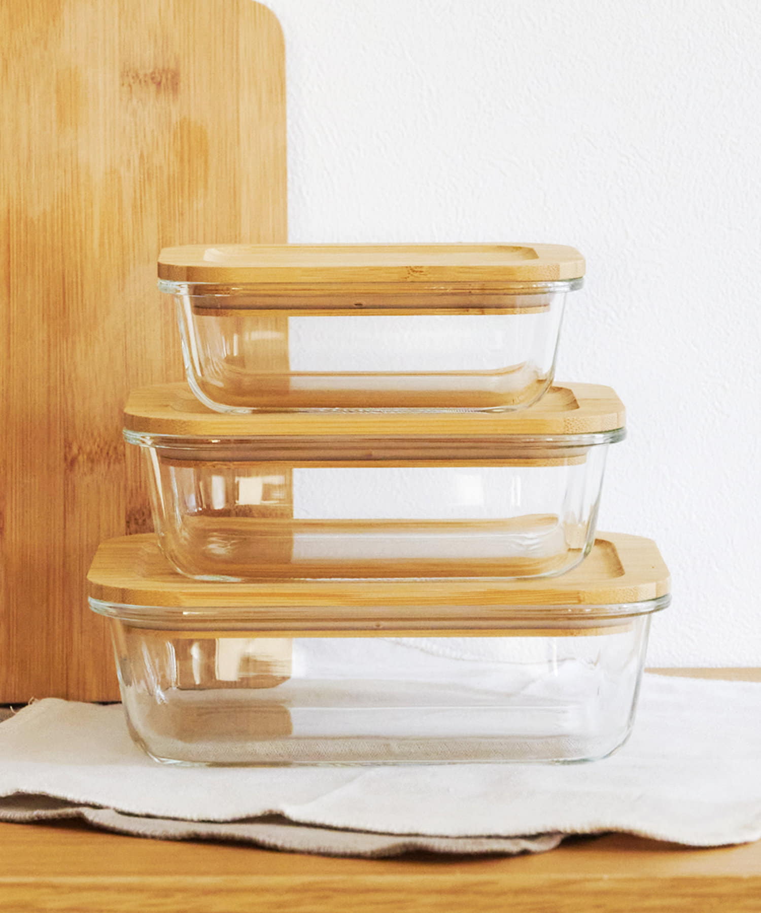 保存容器・ケース salut バンブー耐熱ガラス保存容器:S(370ml) | salut!(サリュ