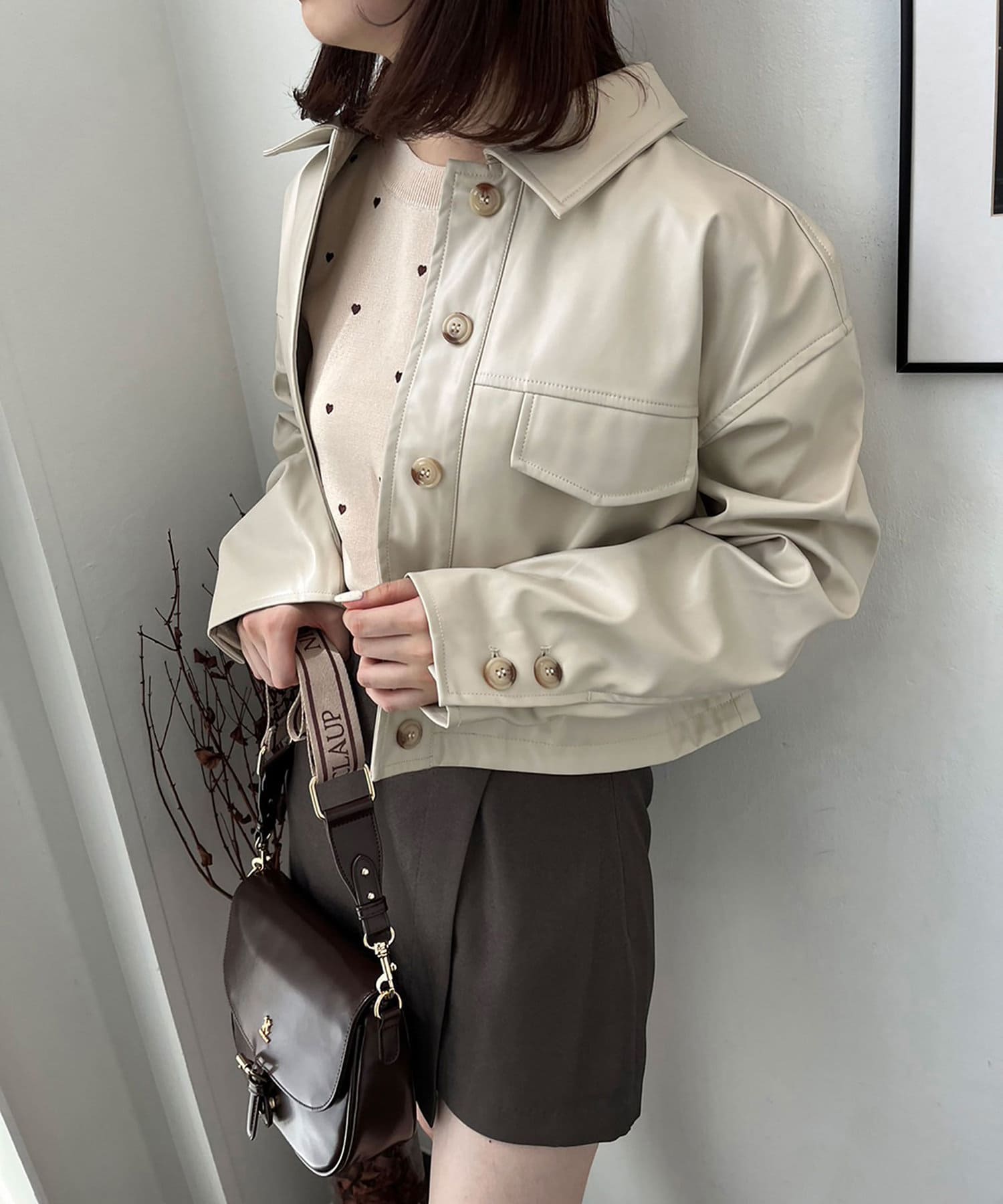 one after another】フェイクレザージャケット | NICE CLAUP