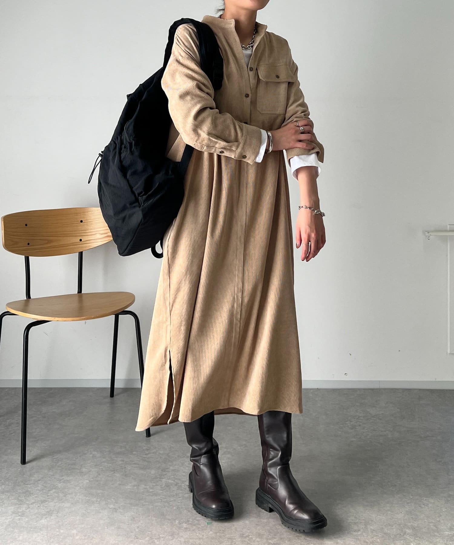 un dix cors(アンディコール) コーデュロイワンピース