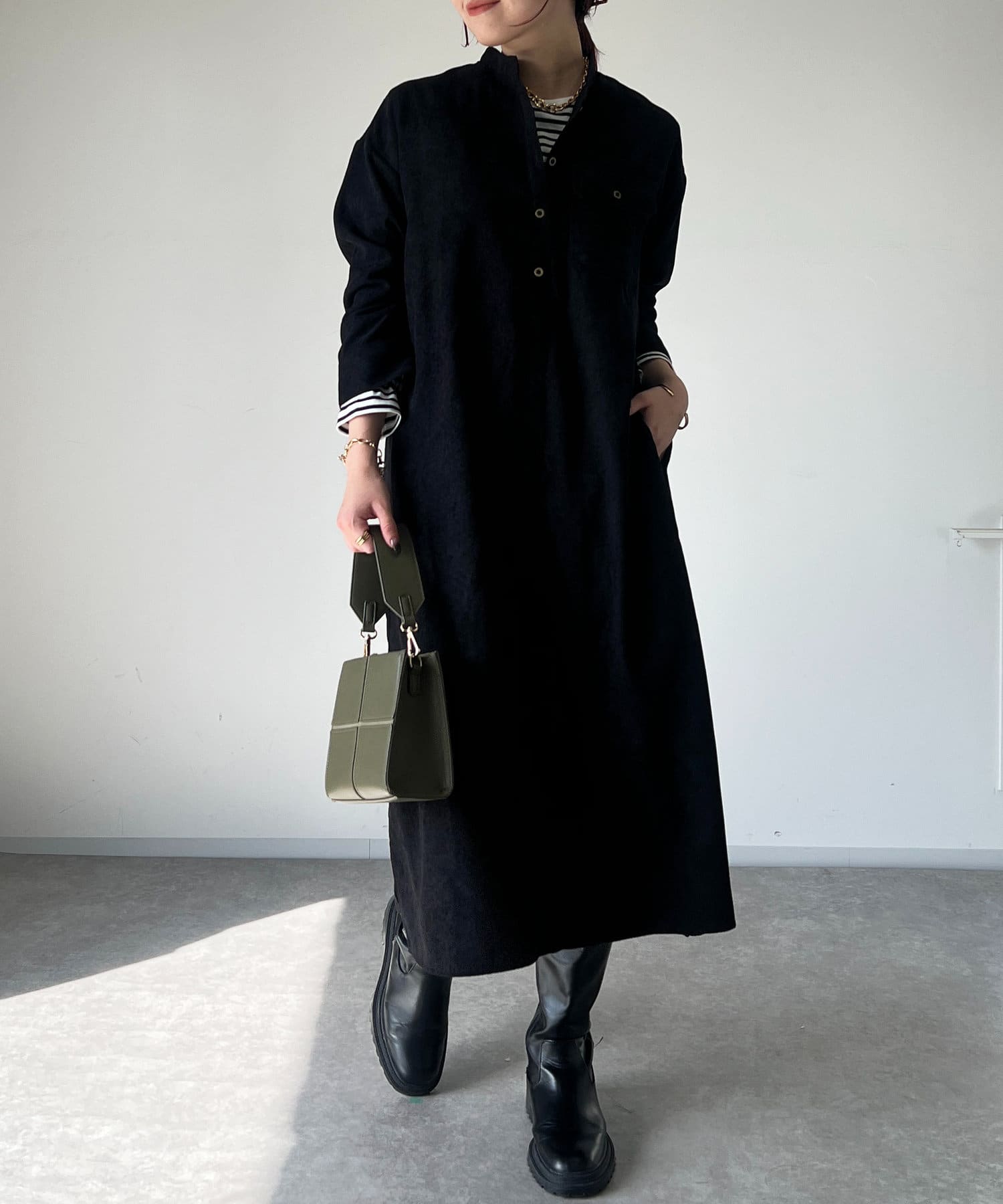 un dix cors(アンディコール) コーデュロイワンピース