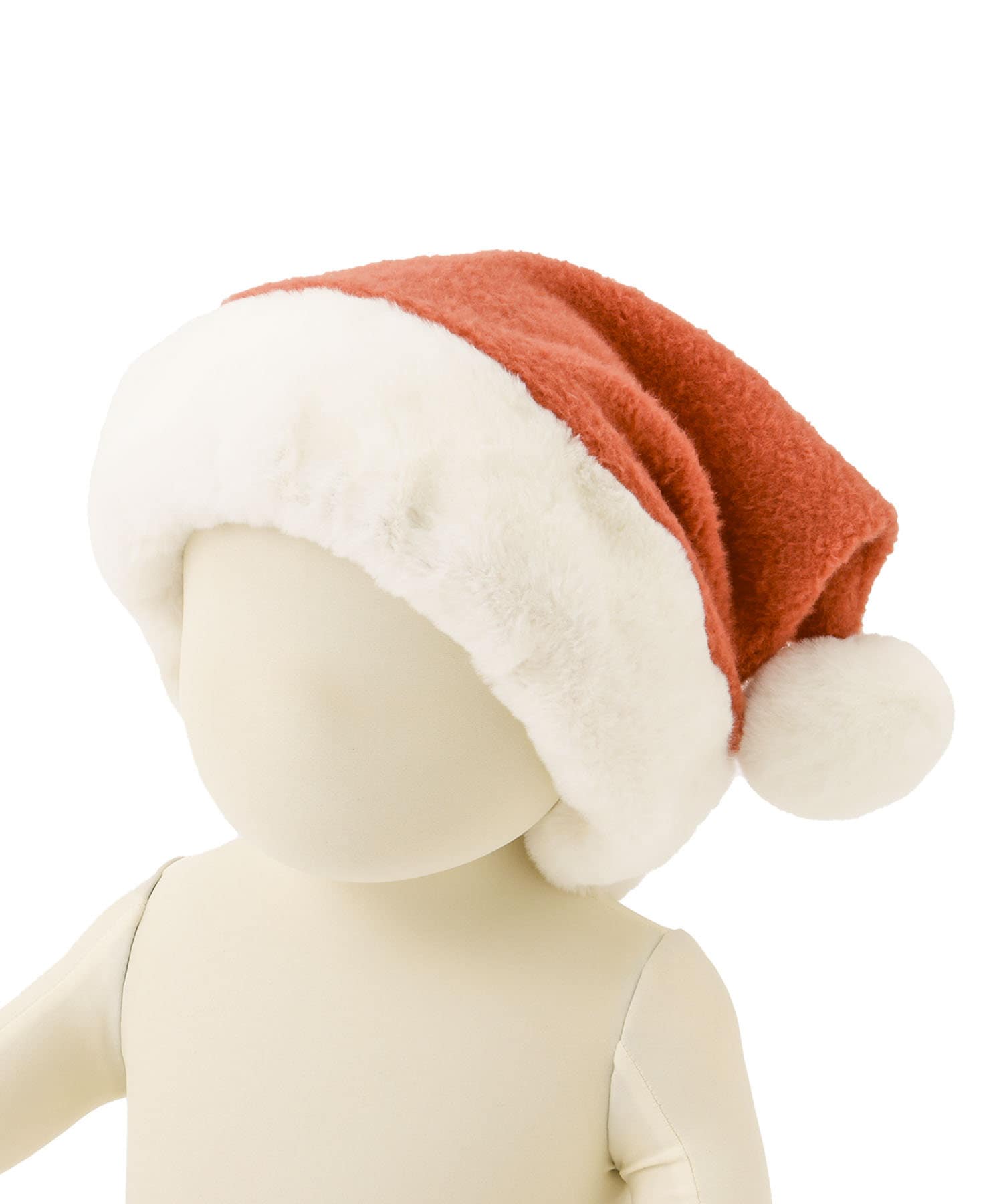 クリスマス　もふもふ帽子をかむった太っちょサンタさんのクリスマススワッグ
