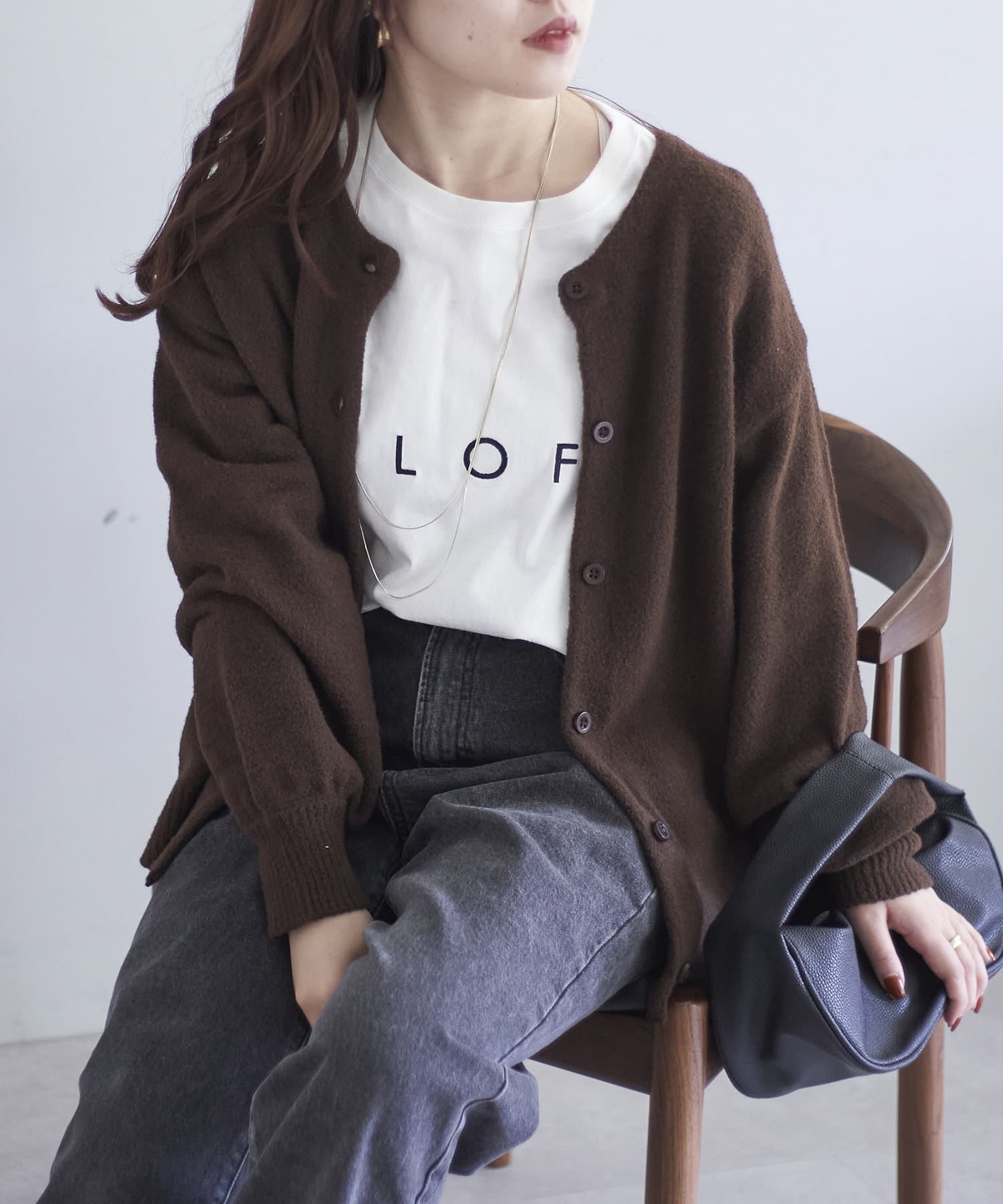 NICE CLAUP / OLIVE des OLIVE OUTLET(ナイスクラップ  / オリーブ デ オリーブ アウトレット) 【nao】シンプルロゴＴシャツ