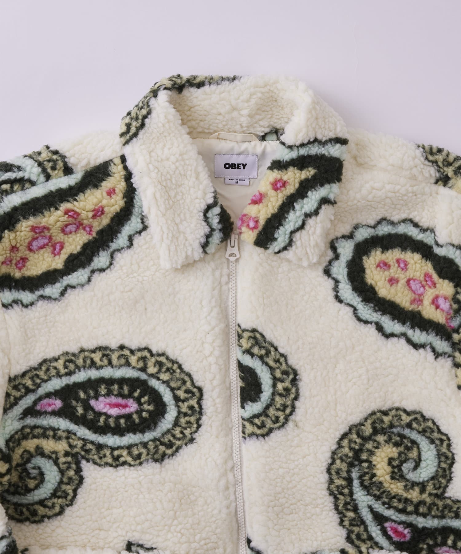 OBEY PAISLEY SHERPA JACKET | WHO'S WHO gallery(フーズフー