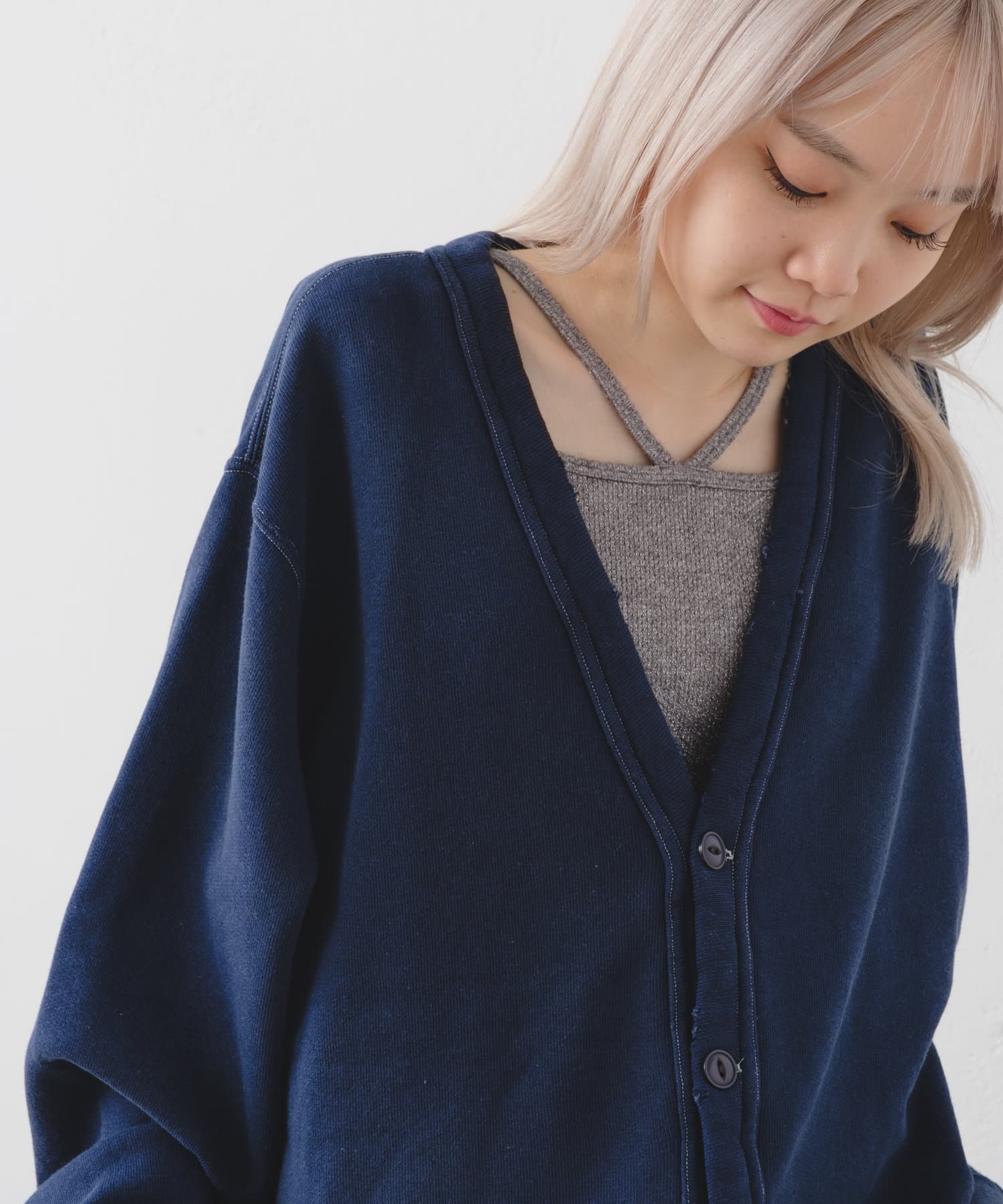 Kastane】【WHIMSIC】サンフェードスウェットカーディガン | OUTLET