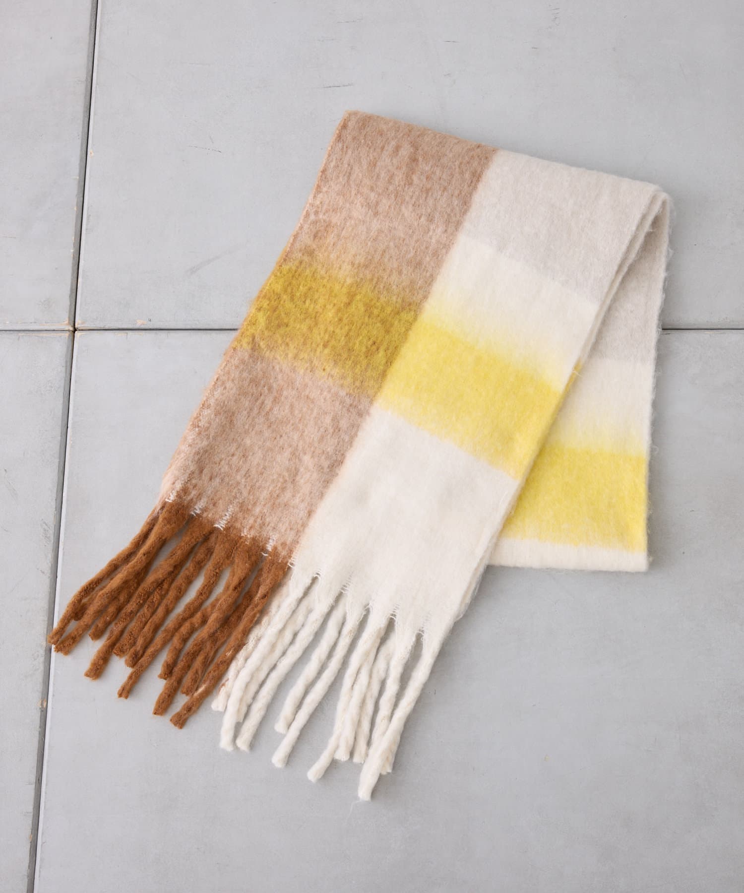 起毛フェイクウール多色チェック柄マフラー | PUAL CE CIN