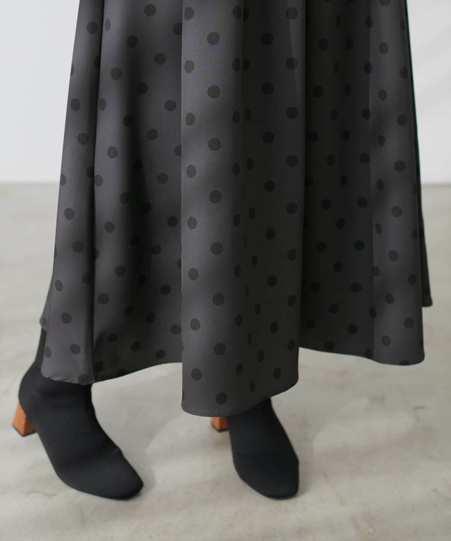 natural couture(ナチュラルクチュール) ドットボリュームスカート