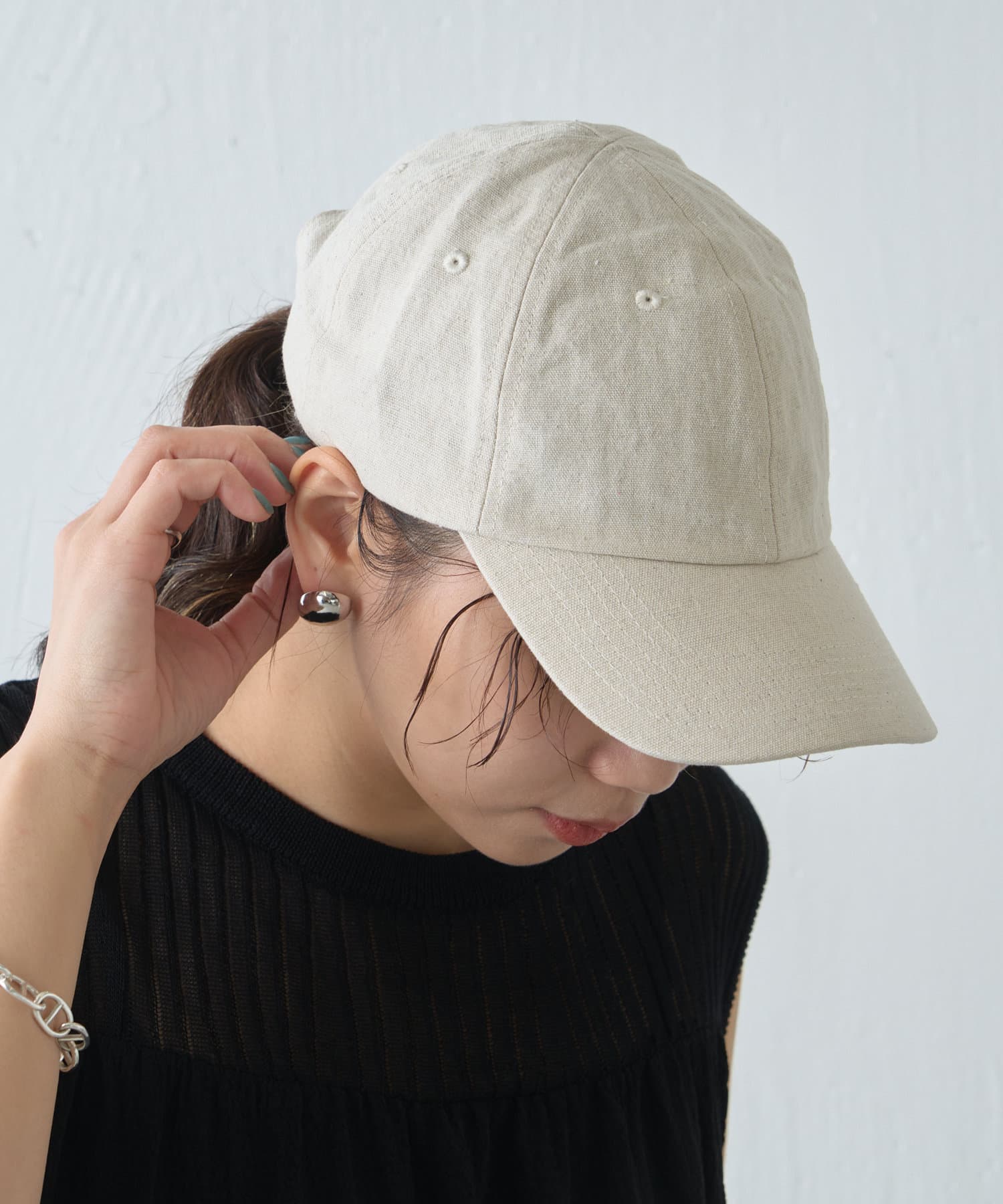 Jena　espace merveilleux(ジェナ　エスパスメルヴェイユ) 綿麻キャップ