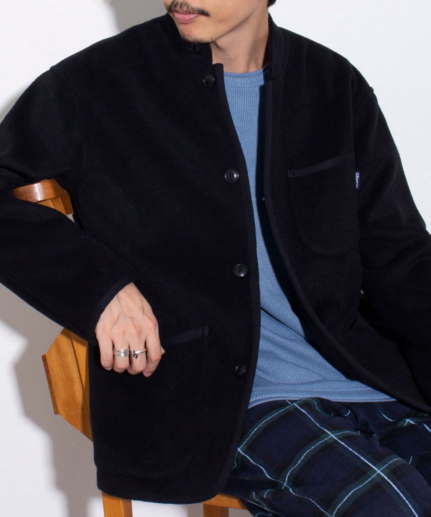 FREDY & GLOSTER(フレディ アンド グロスター) 【GLOSTER】スタンドカラー フリースカバーオールジャケット