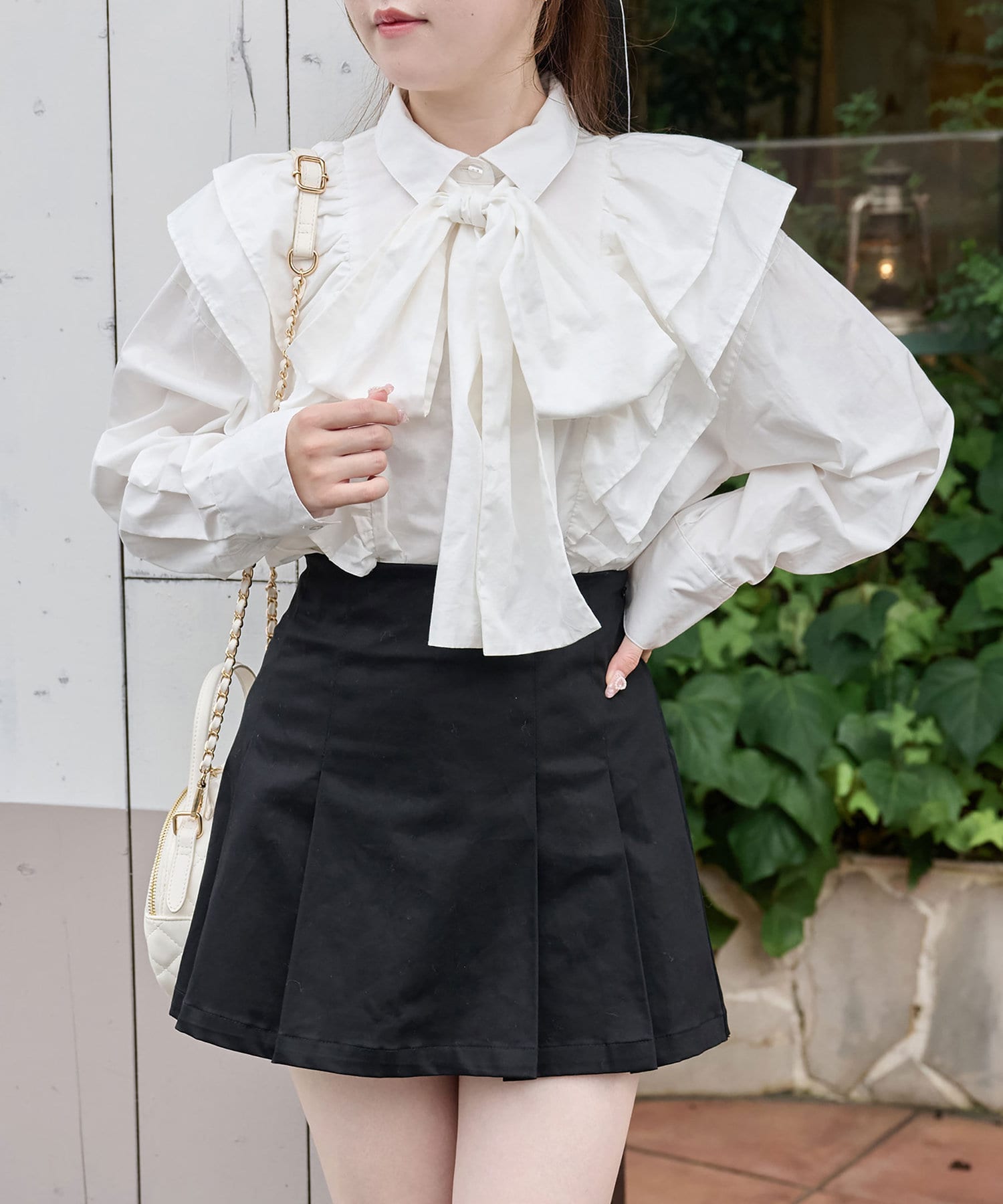 正規品♡リボンプルオーバー♡オフホワイト one after another】ビッグリボンブラウス | NICE CLAUP / OLIVE des