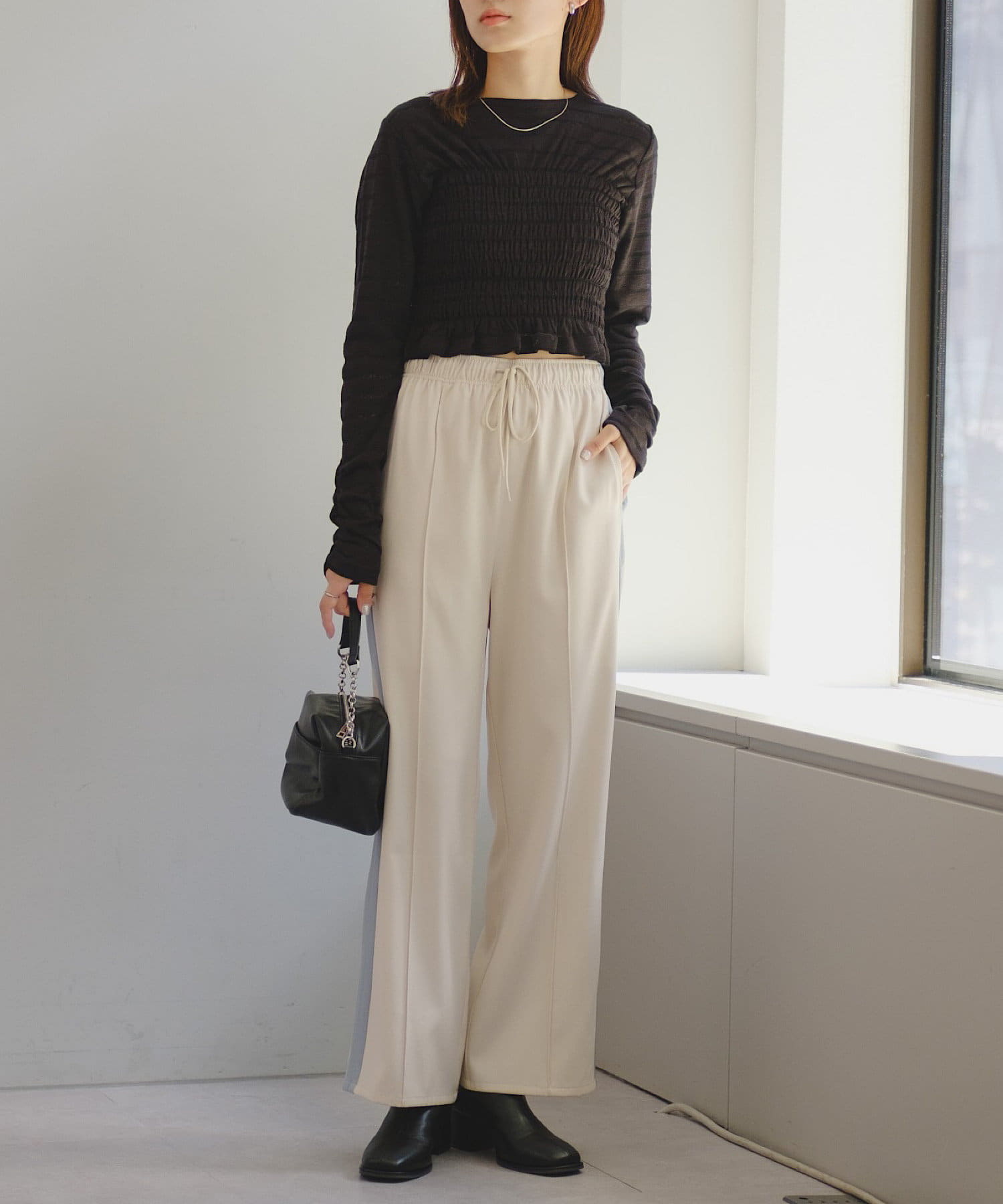 OUTLET(アウトレット) 【Kastane】シャドーボーダーシャーリングTEE