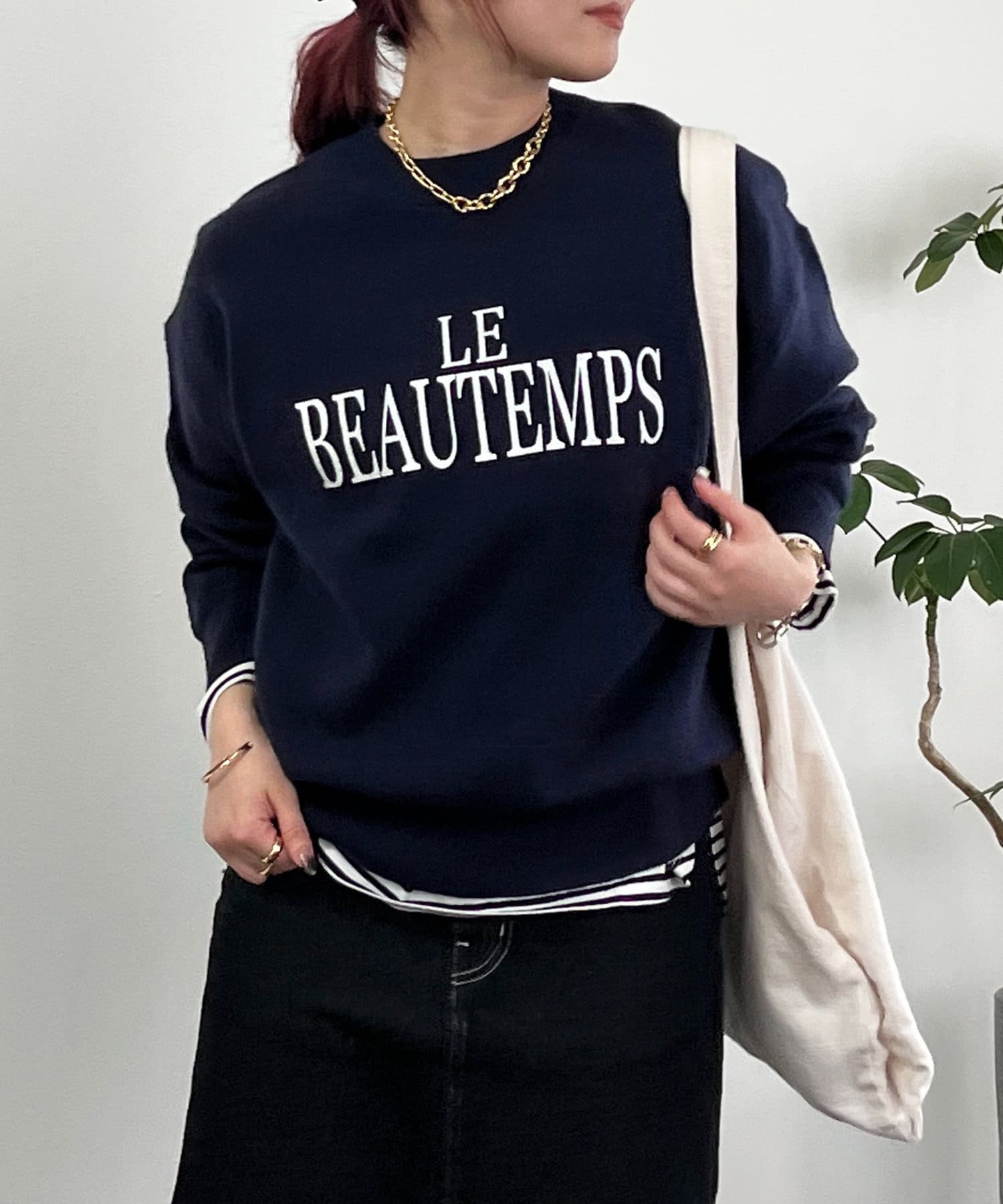 un dix cors(アンディコール) ロゴスウェットライクニット