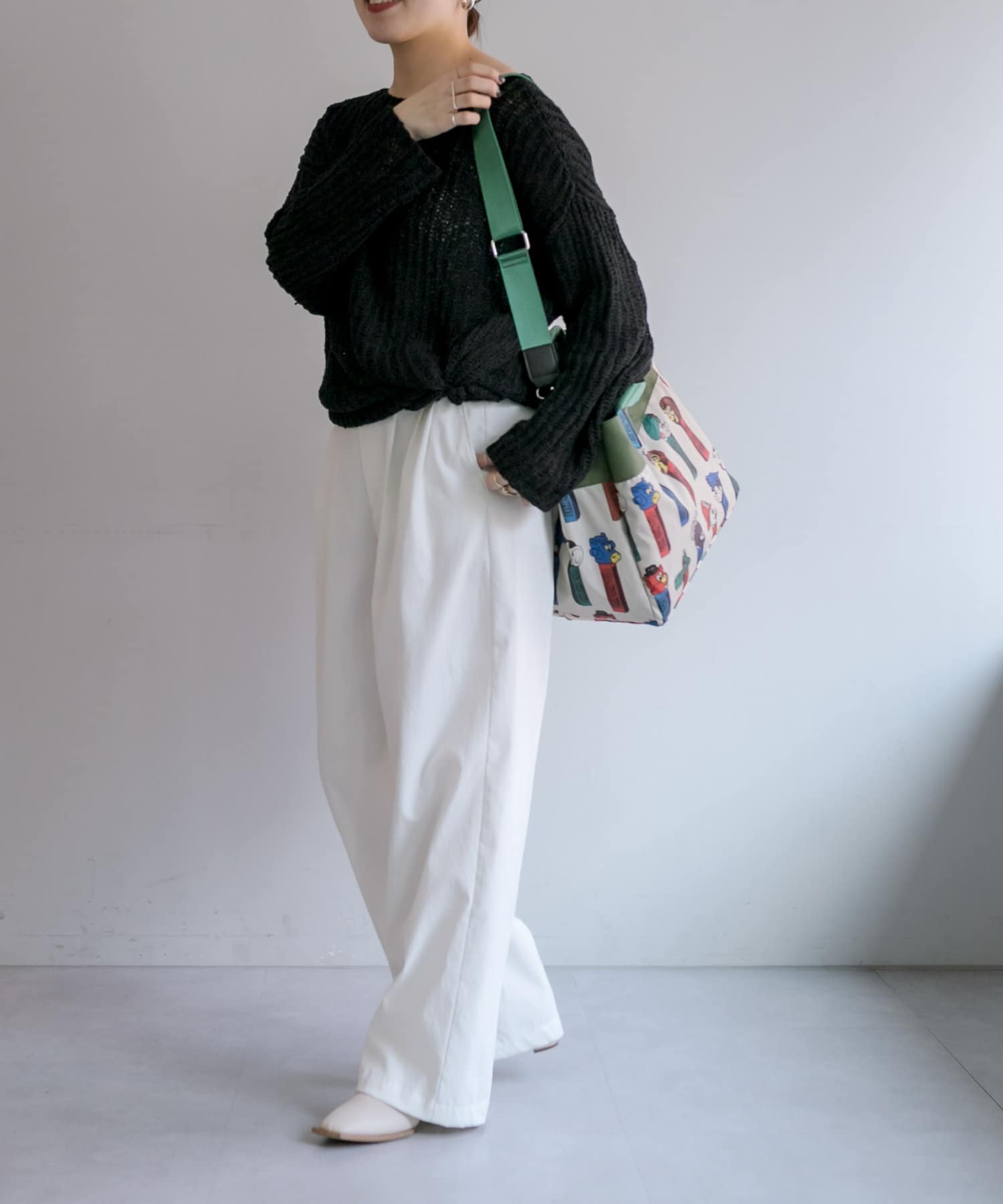 ear PAPILLONNER(イア パピヨネ) 再々追加決定！【PEZ×ear】《A4サイズ対応/撥水》ショルダー付きミディアムトートバッグ