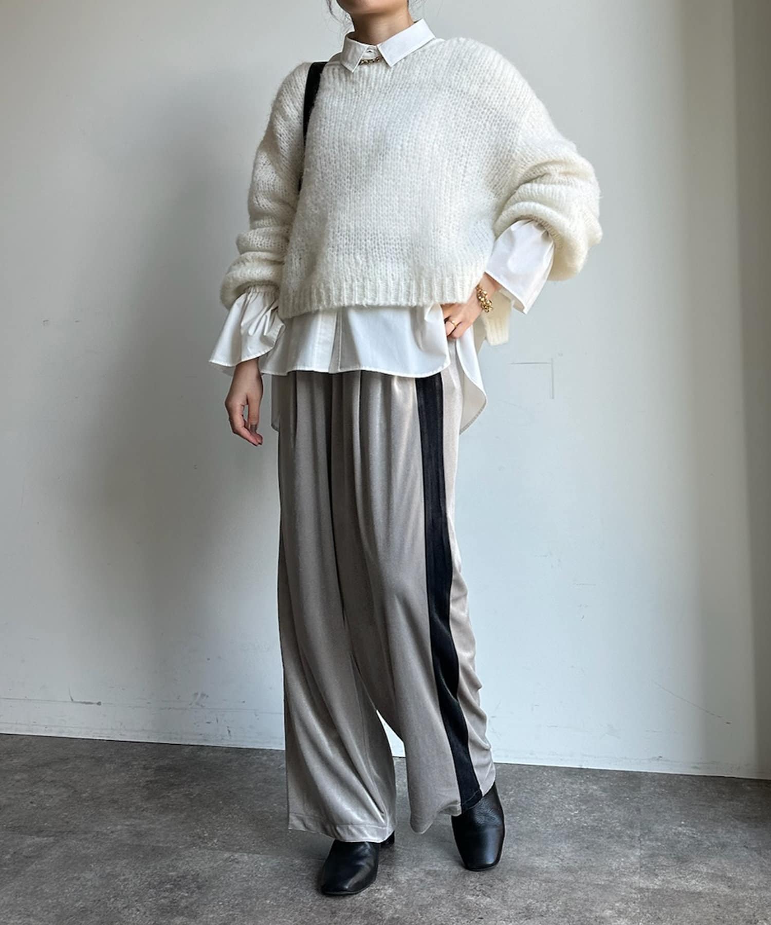 WEB限定】ベロアサイドラインイージーパンツ | DOUDOU(ドゥドゥ