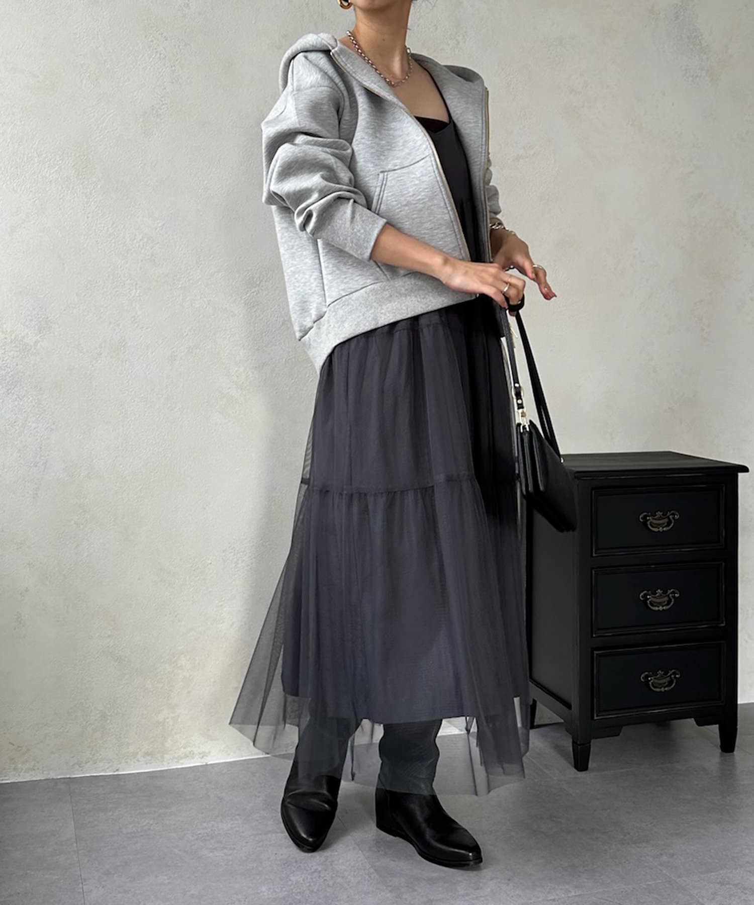 WEB限定】チュールティアードキャミワンピース | DOUDOU(ドゥドゥ