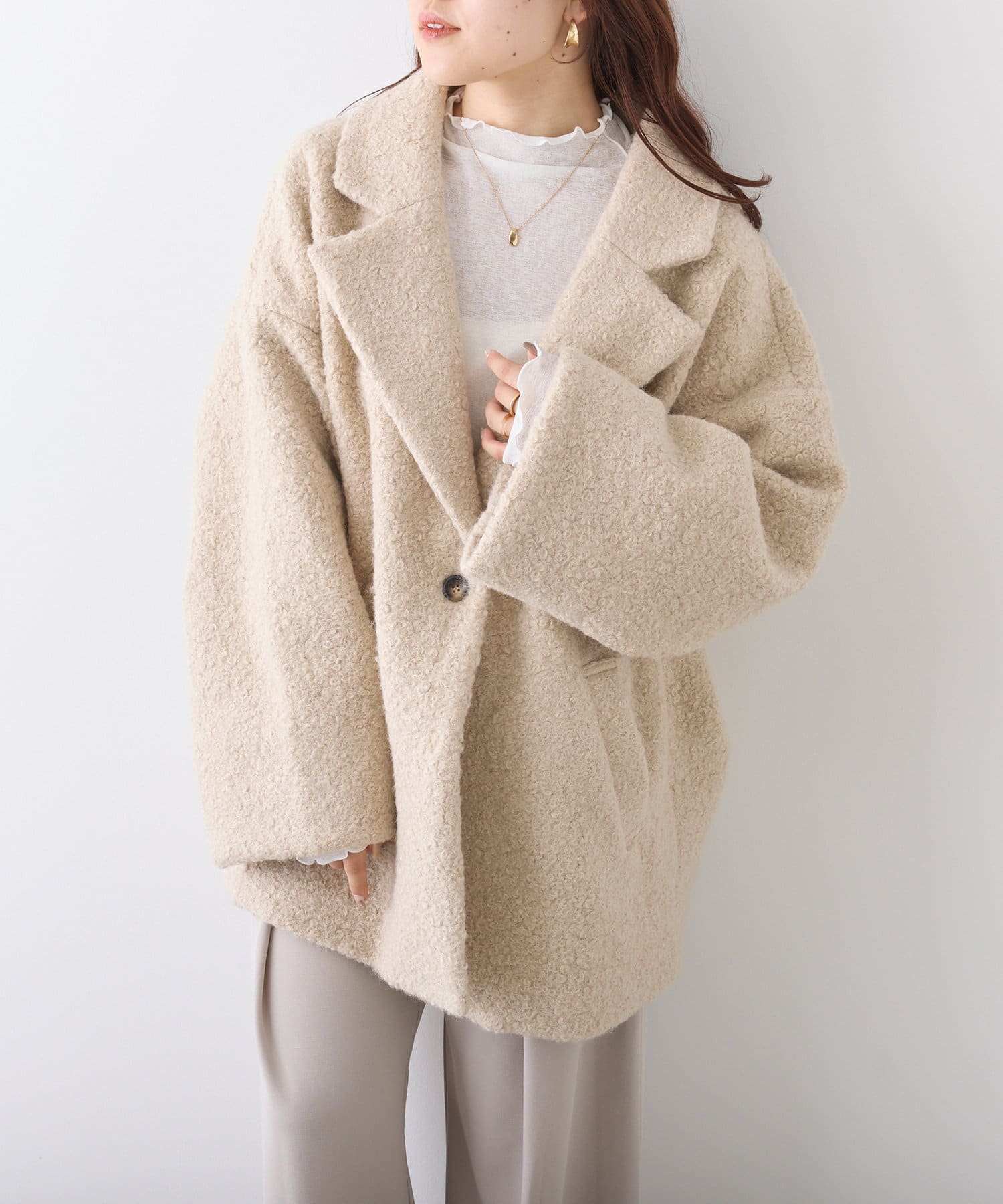 リングウールジャケット | NICE CLAUP / OLIVE des OLIVE OUTLET