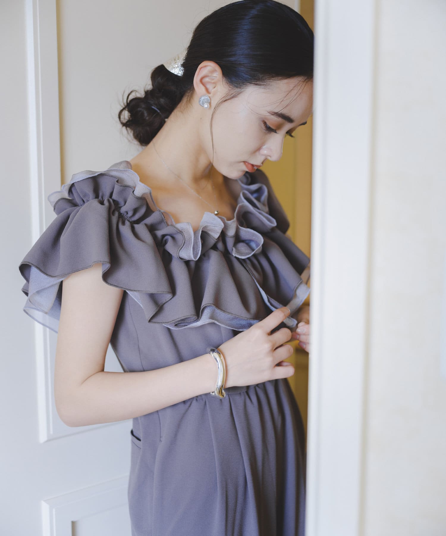 オケージョンドレス/結婚式】frill gather all-in-one | Kastane 