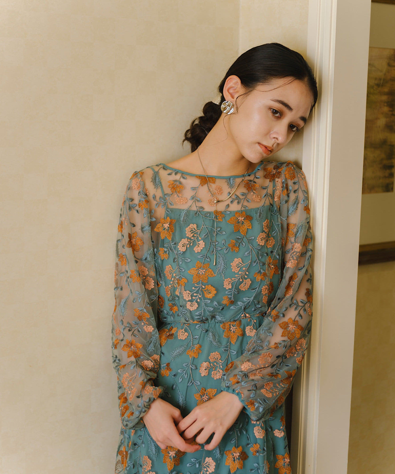 オケージョンドレス/結婚式】embroidery organdy dress | Kastane