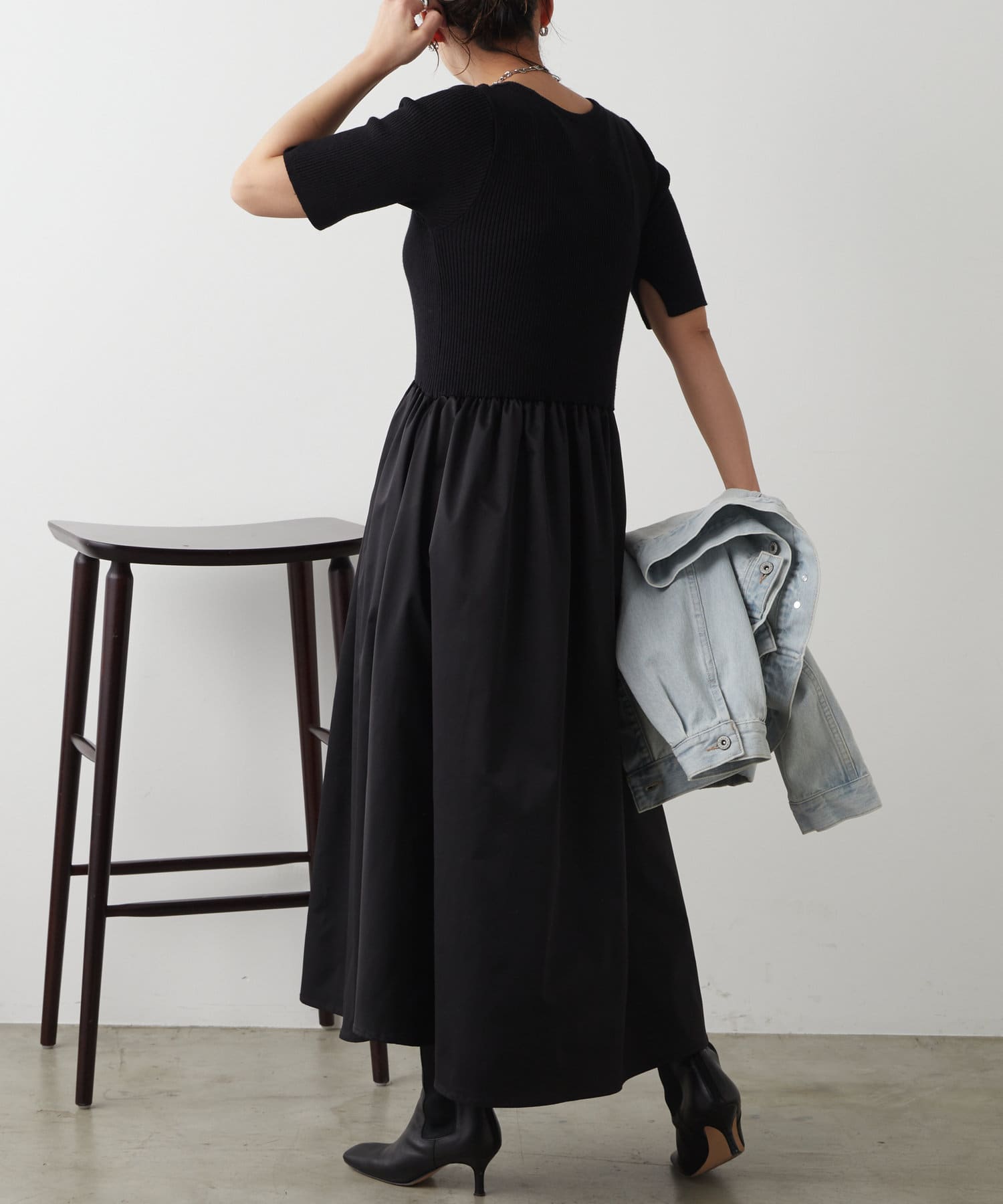 Jena　espace merveilleux(ジェナ　エスパスメルヴェイユ) 【春バージョン】ニットドッキングワンピース