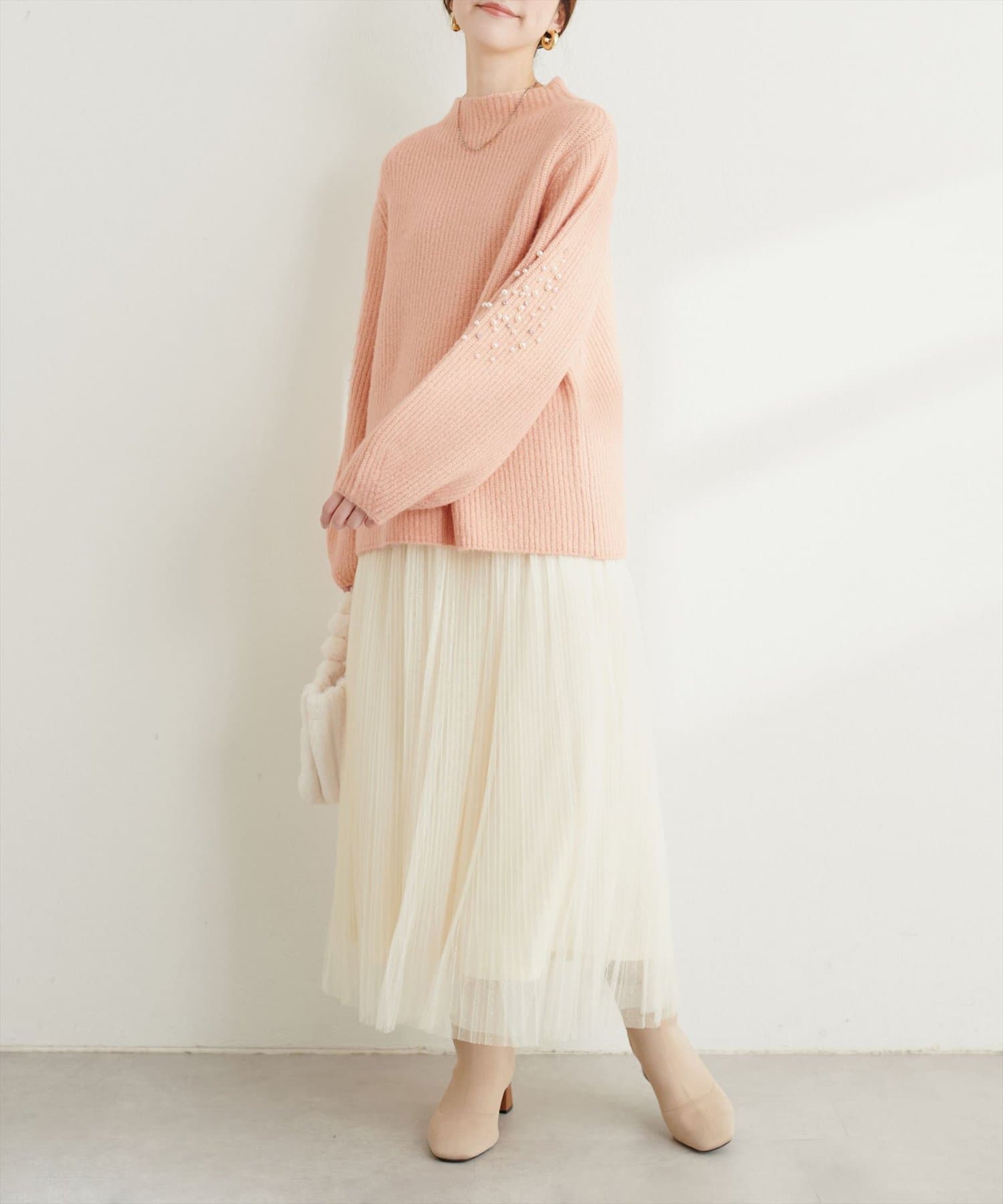 ラメチュールプリーツスカート | natural couture(ナチュラル