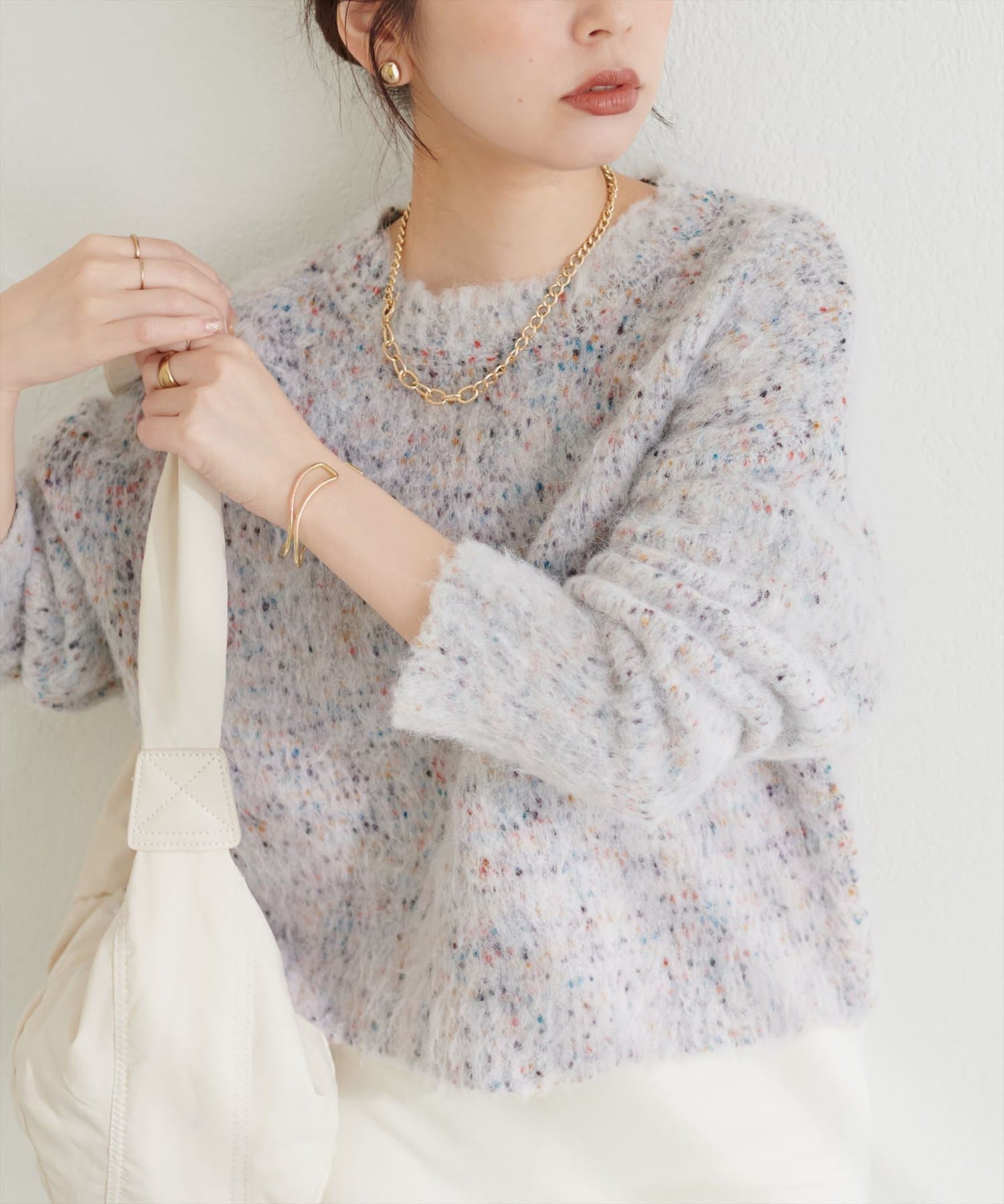 カラフルネップ入りの服 カラフルMIXネップニット | natural couture(ナチュラル