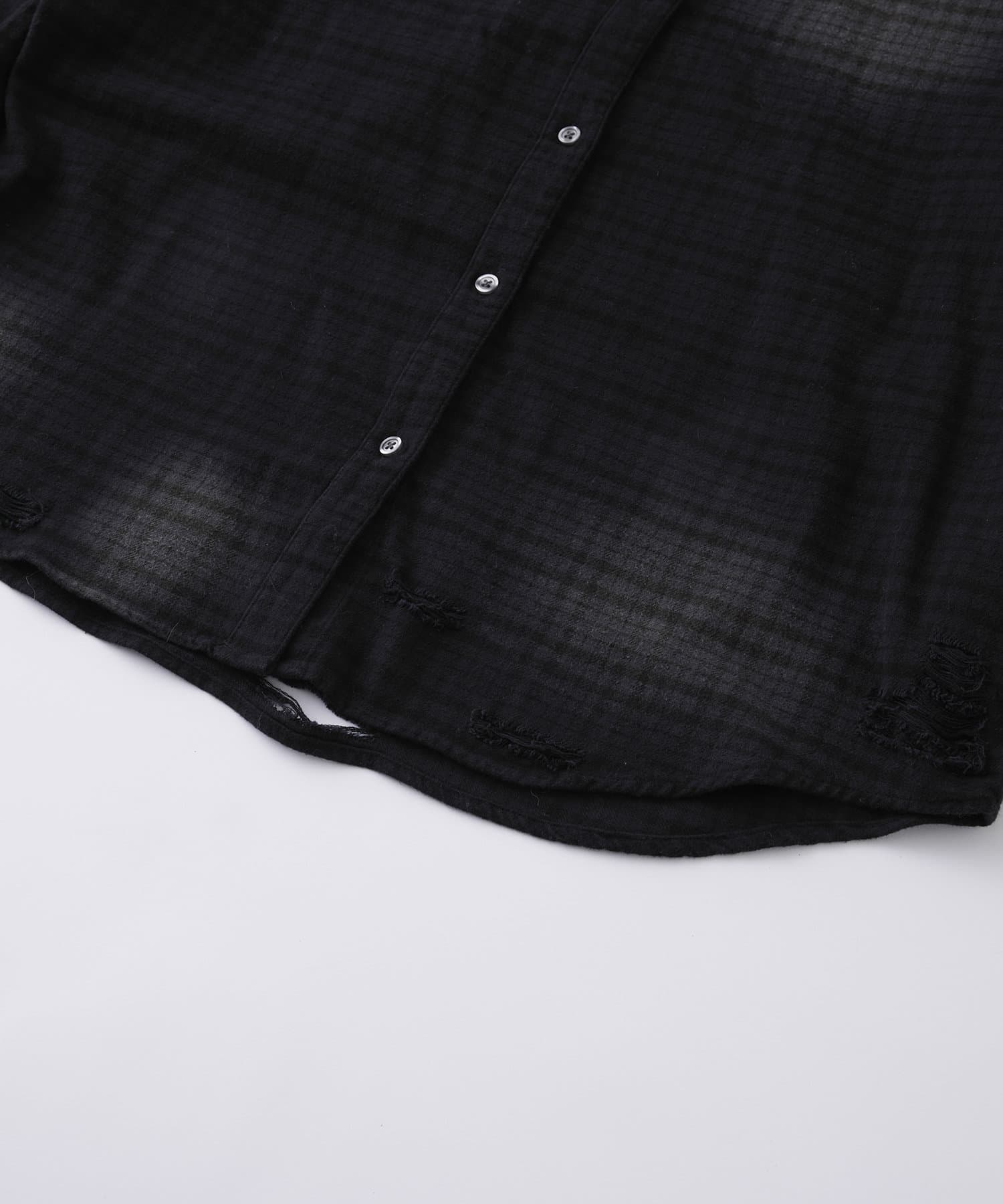 OUTLET(アウトレット) 【WHO'S WHO gallery】ブラックダイチェックシャツ