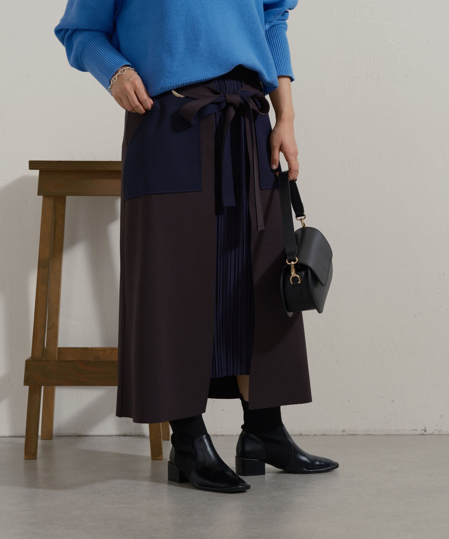 Jena　espace merveilleux(ジェナ　エスパスメルヴェイユ) 【大人上品】ボンディングプリーツスカート